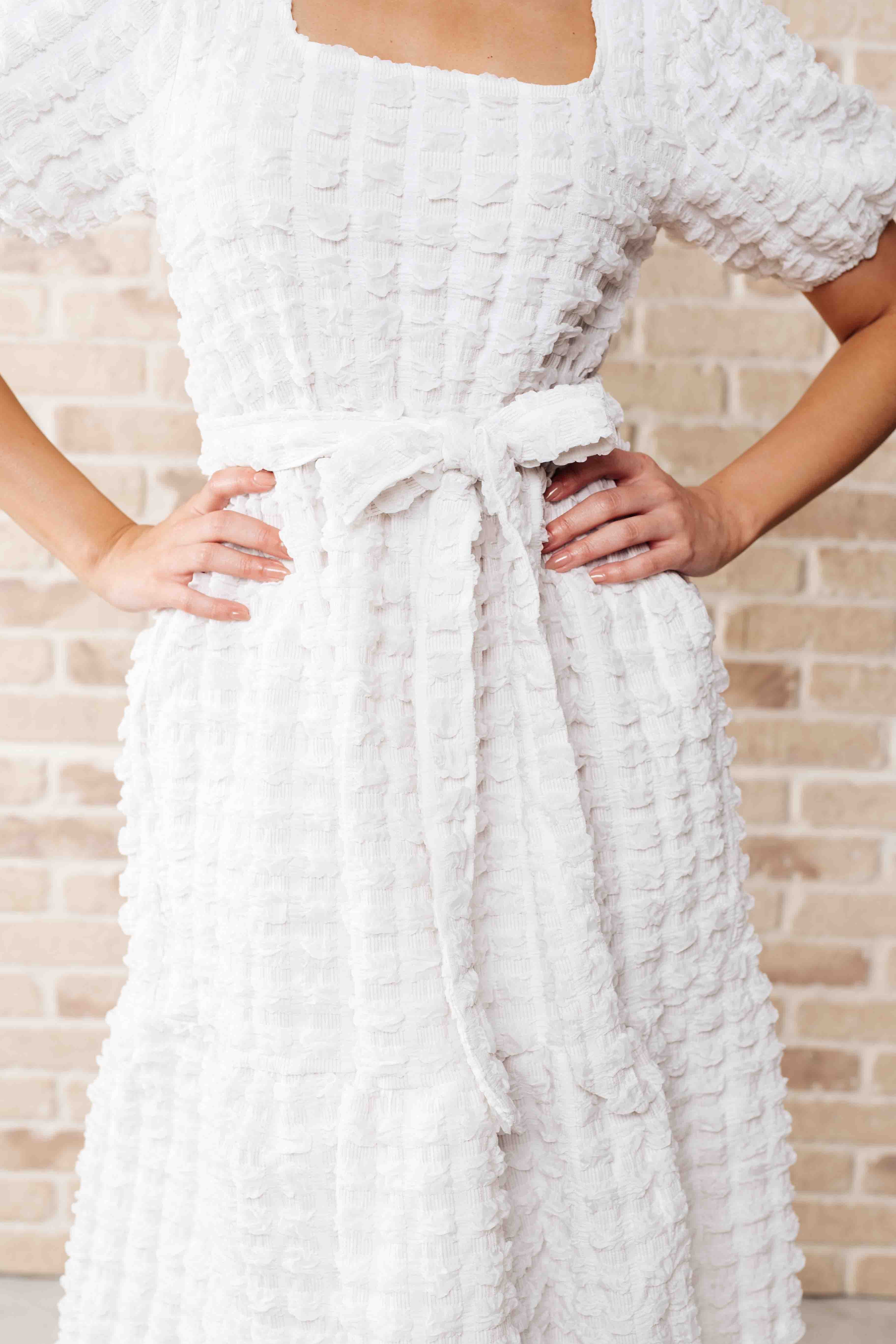 On Cloud Nine Bubble Midi Dress Dresses Ave Shops- Tilden Co.
