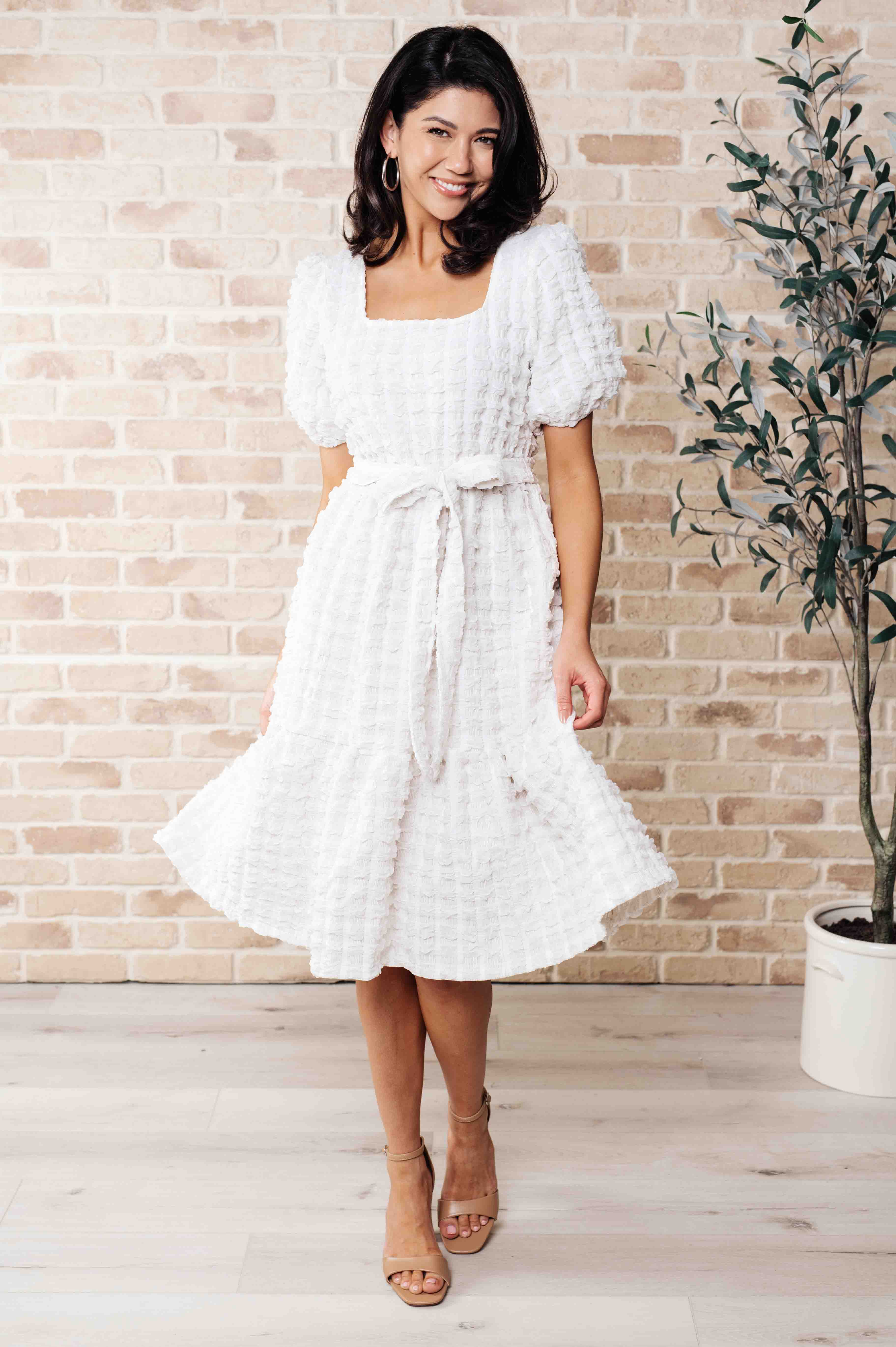 On Cloud Nine Bubble Midi Dress Dresses Ave Shops- Tilden Co.