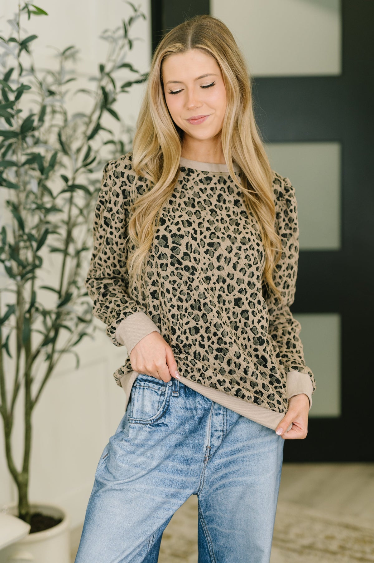 On The Prowl Leopard Print Top Womens Ave Shops- Tilden Co.