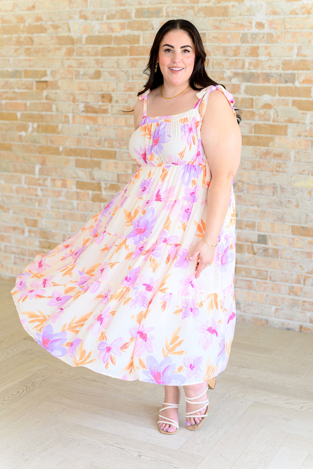 Pastel Petals Floral Midi Dress Dresses Ave Shops- Tilden Co.