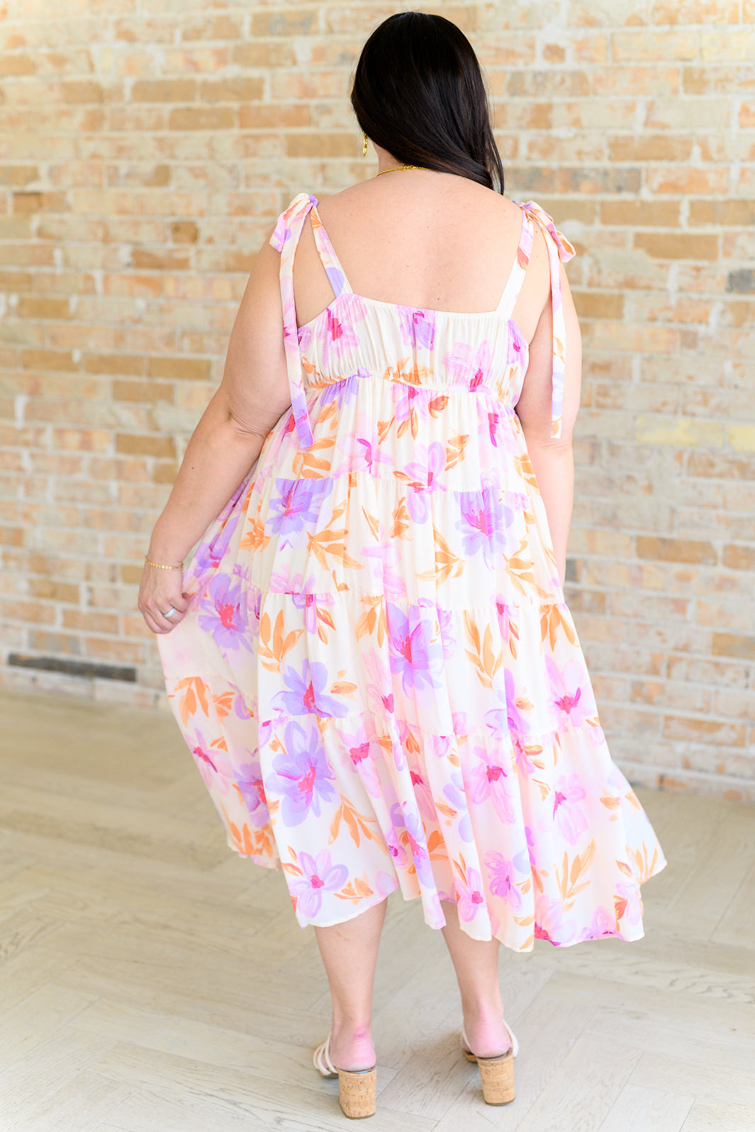 Pastel Petals Floral Midi Dress Dresses Ave Shops- Tilden Co.