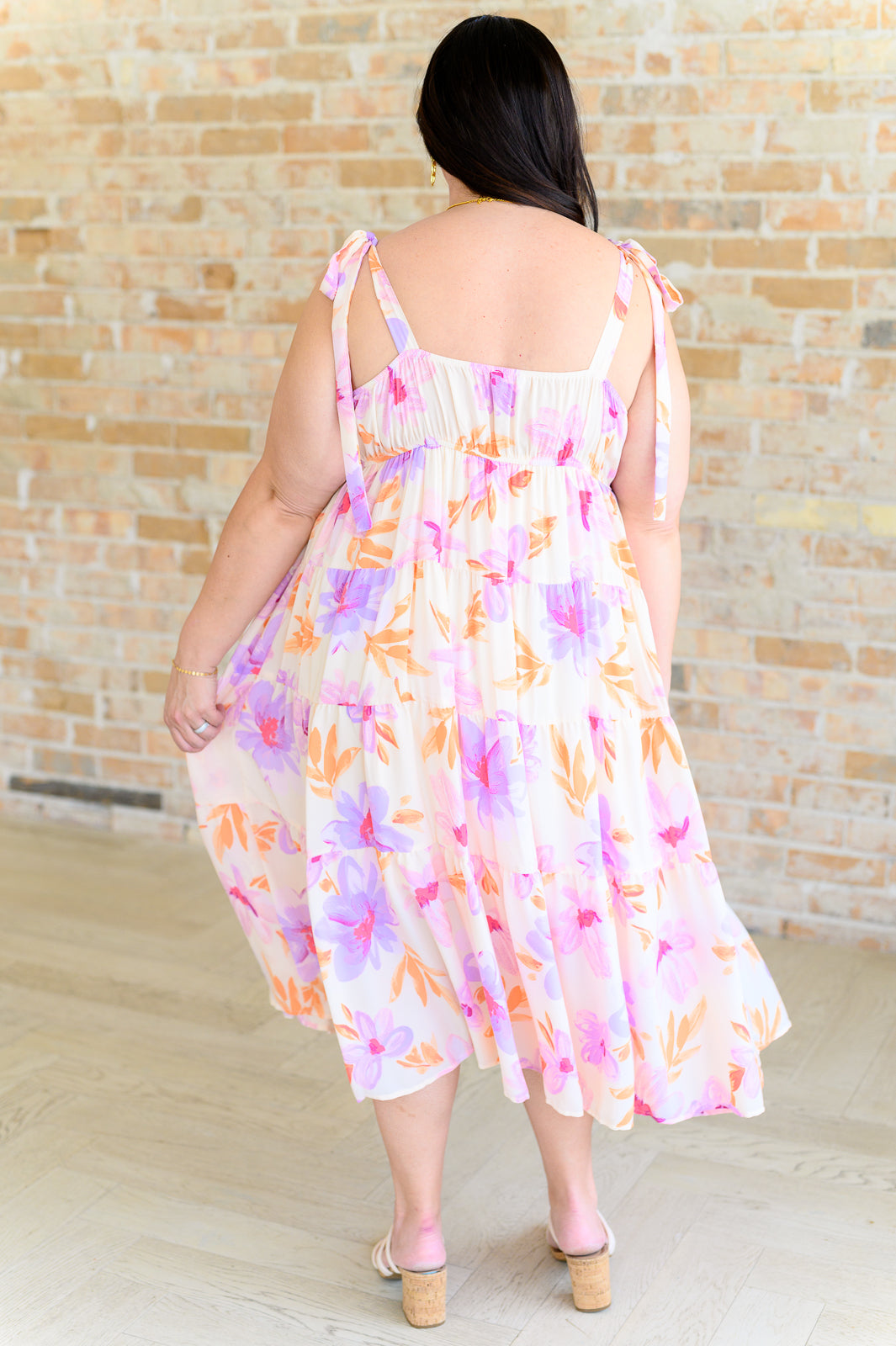 Pastel Petals Floral Midi Dress Dresses Ave Shops- Tilden Co.