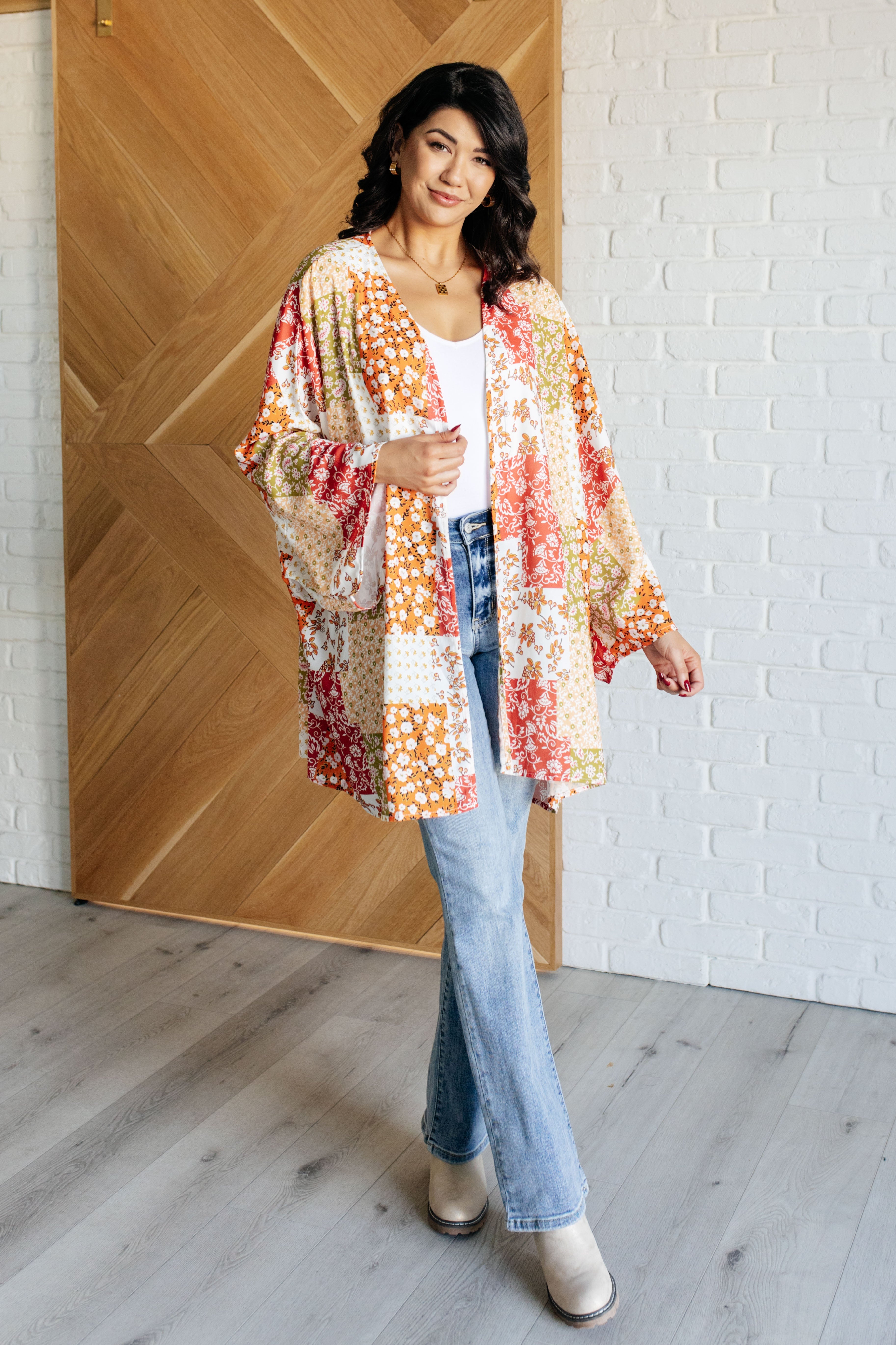 Patchwork of Feelings Mixed Floral Kimono Layers Ave Shops- Tilden Co.
