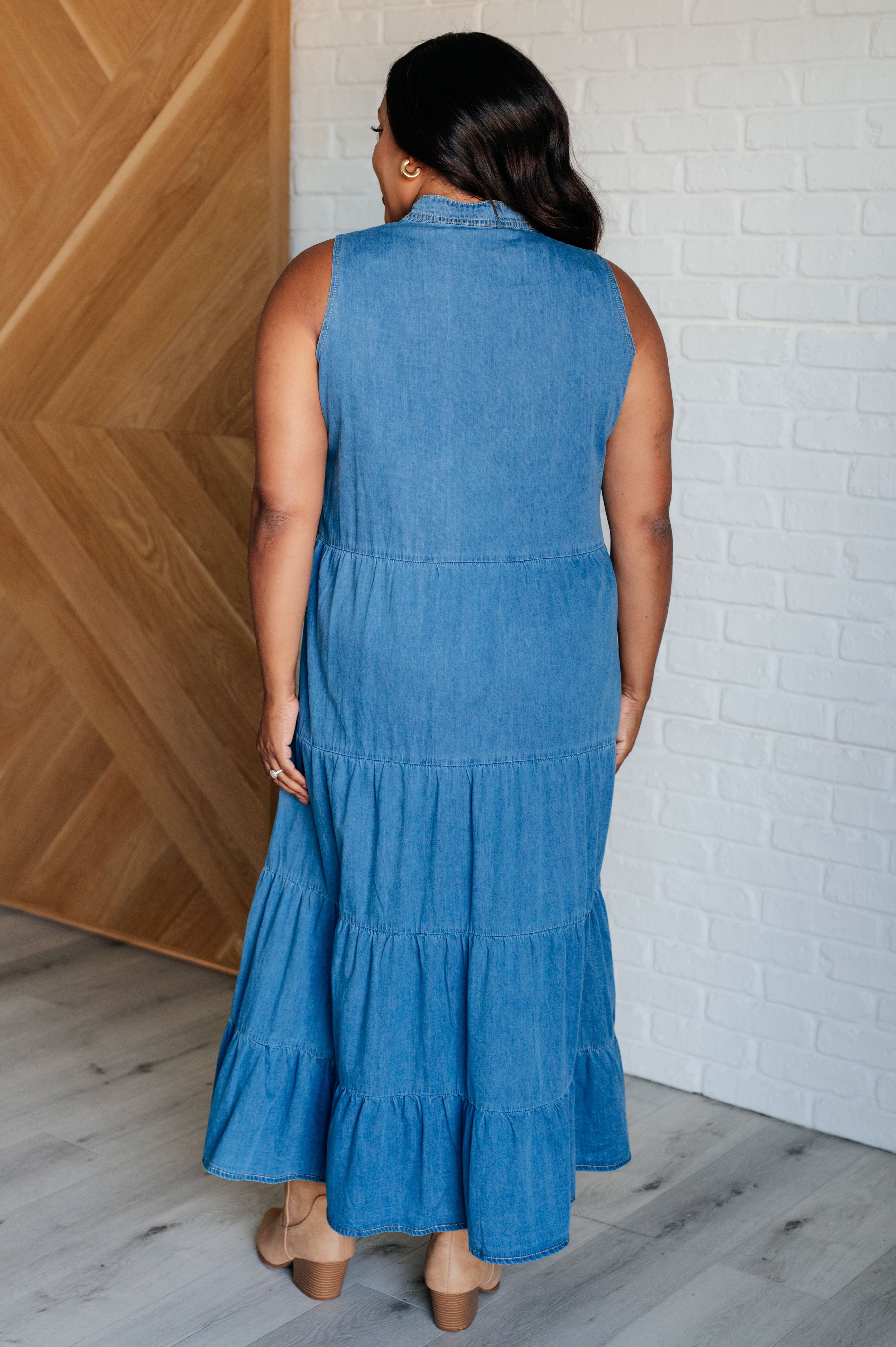 Perfect Choice Denim Maxi Dress maxi dress Ave Shops- Tilden Co.