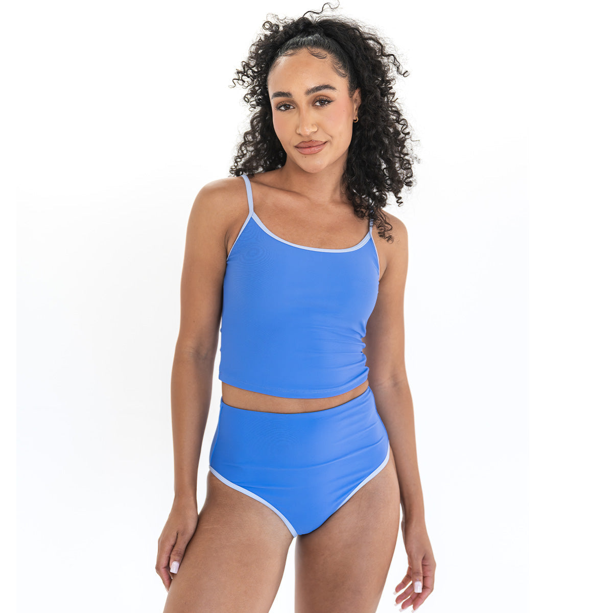 Spaghetti Strap Outline Tankini Top Swim Top Janela Bay- Tilden Co.