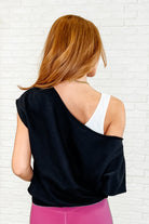 Pilates Princess Off Shoulder Top in Black Womens Ave Shops- Tilden Co.