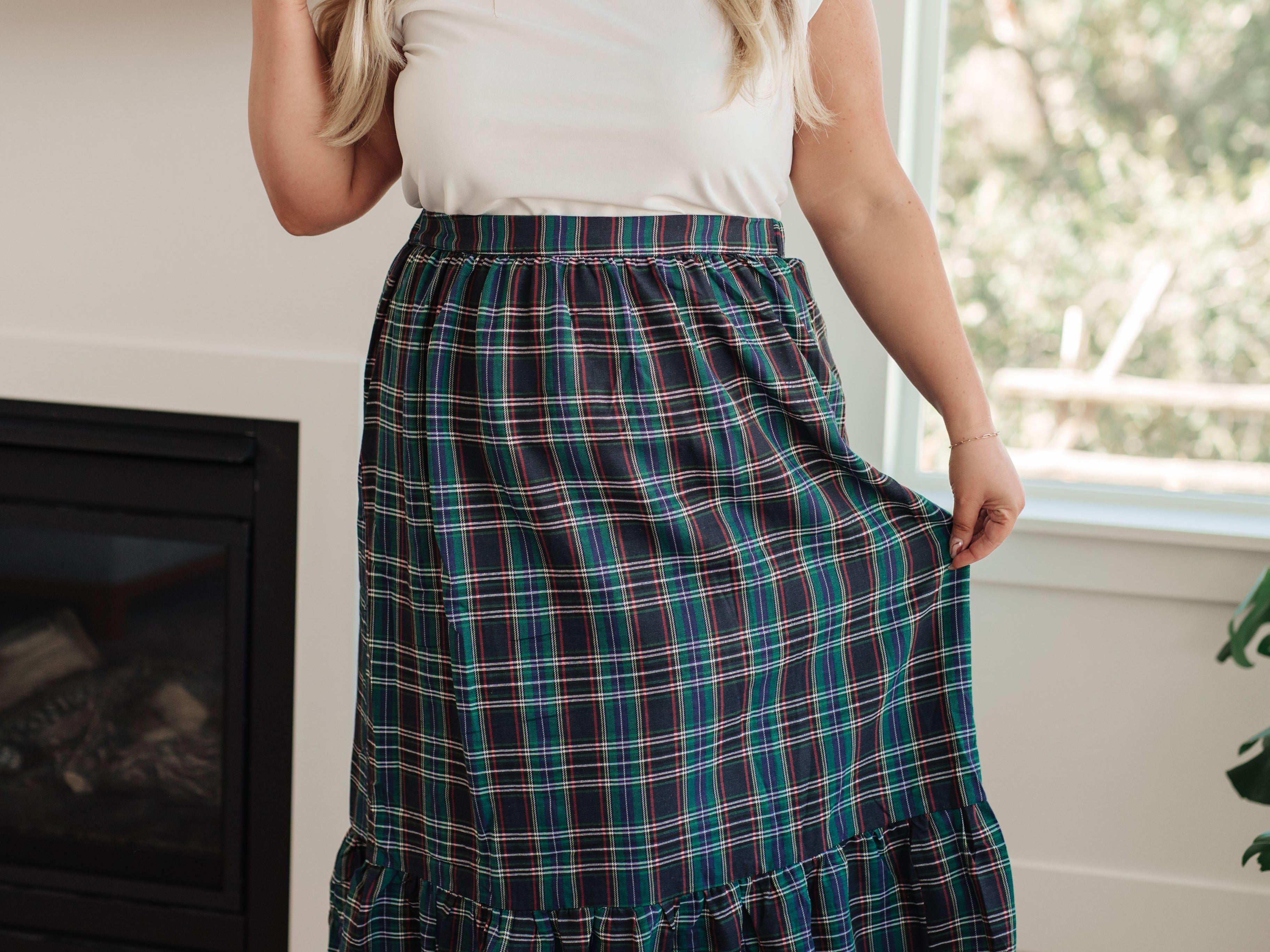Plaid Perfection Maxi Skirt Bottoms Ave Shops- Tilden Co.
