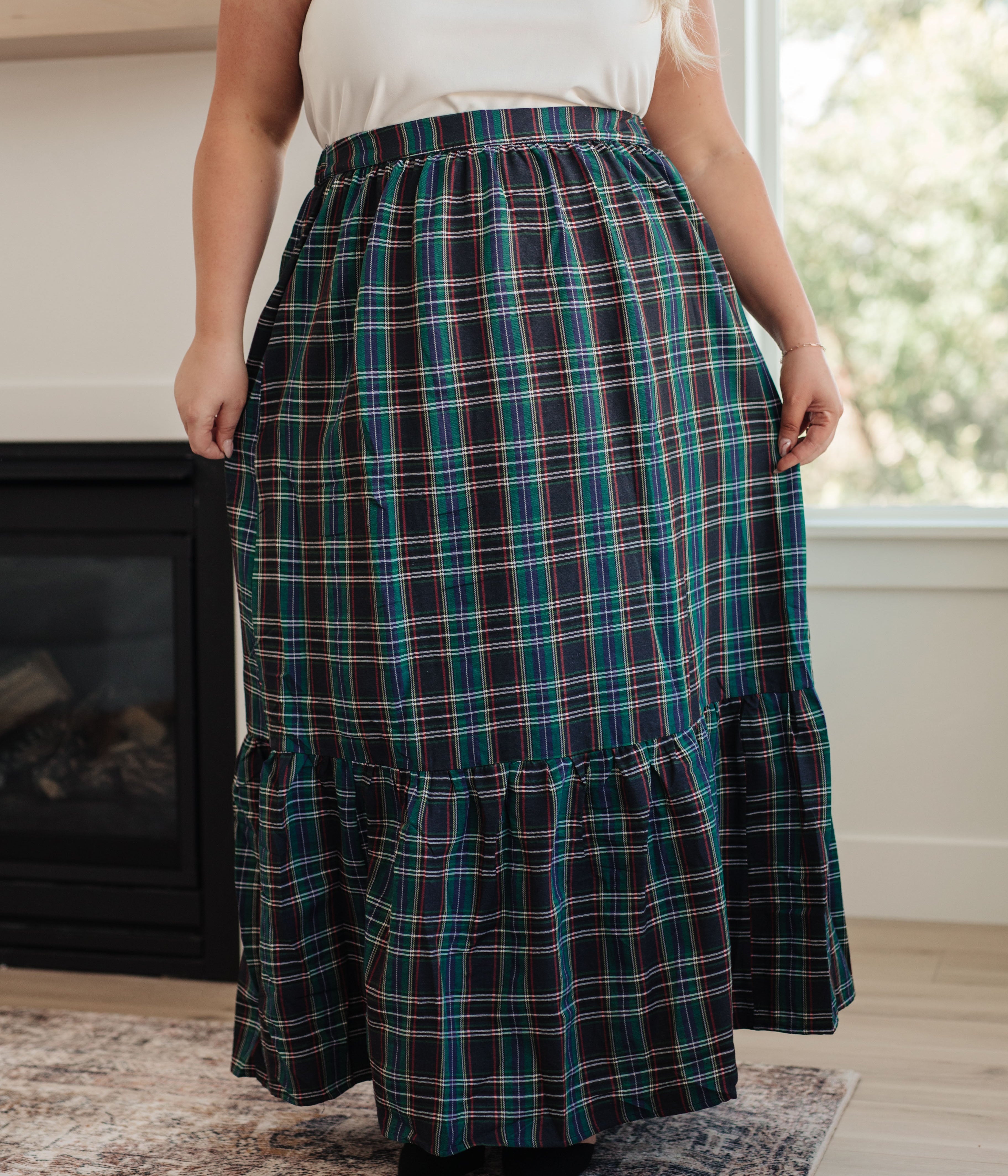 Plaid Perfection Maxi Skirt Bottoms Ave Shops- Tilden Co.