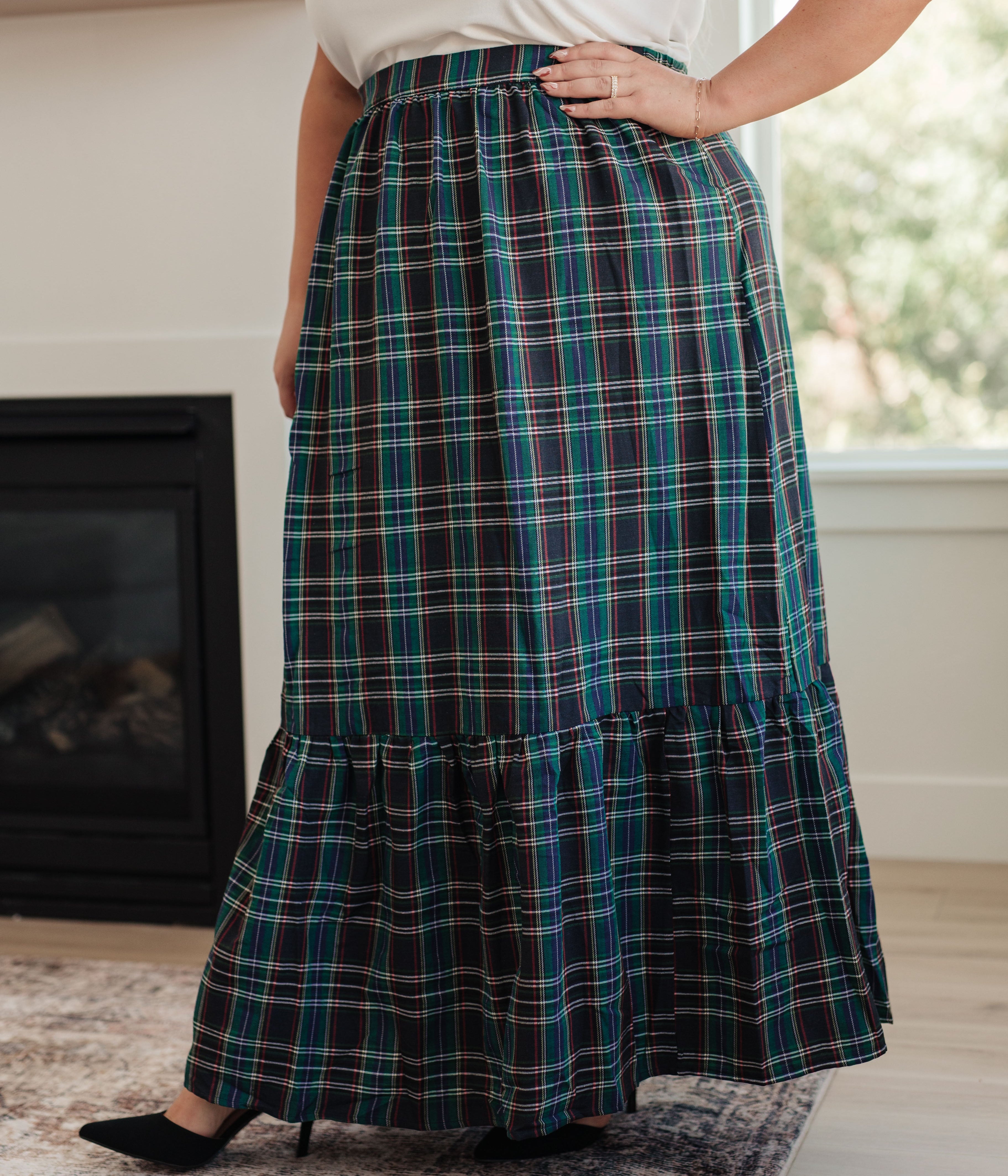 Plaid Perfection Maxi Skirt Bottoms Ave Shops- Tilden Co.
