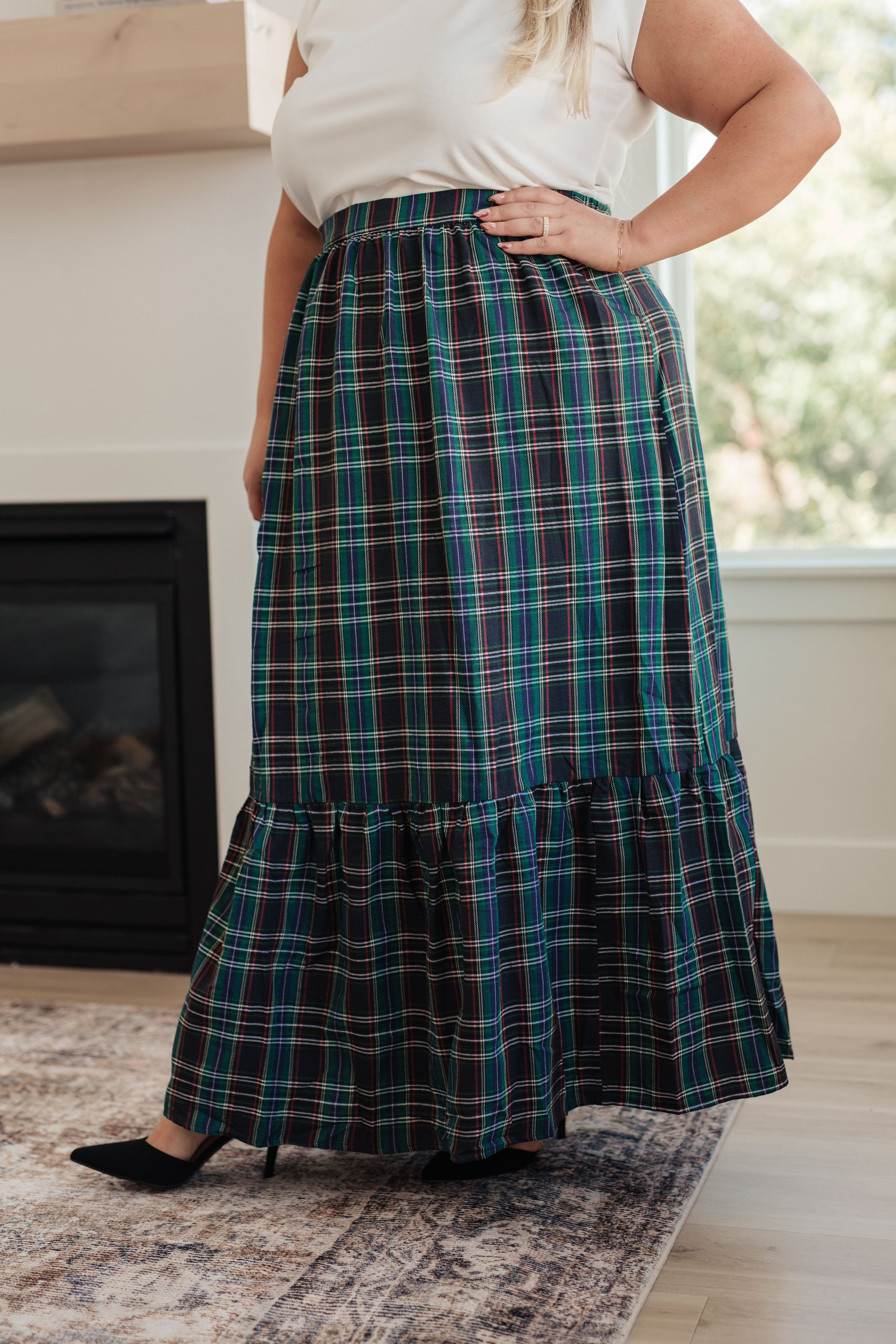 Plaid Perfection Maxi Skirt Bottoms Ave Shops- Tilden Co.