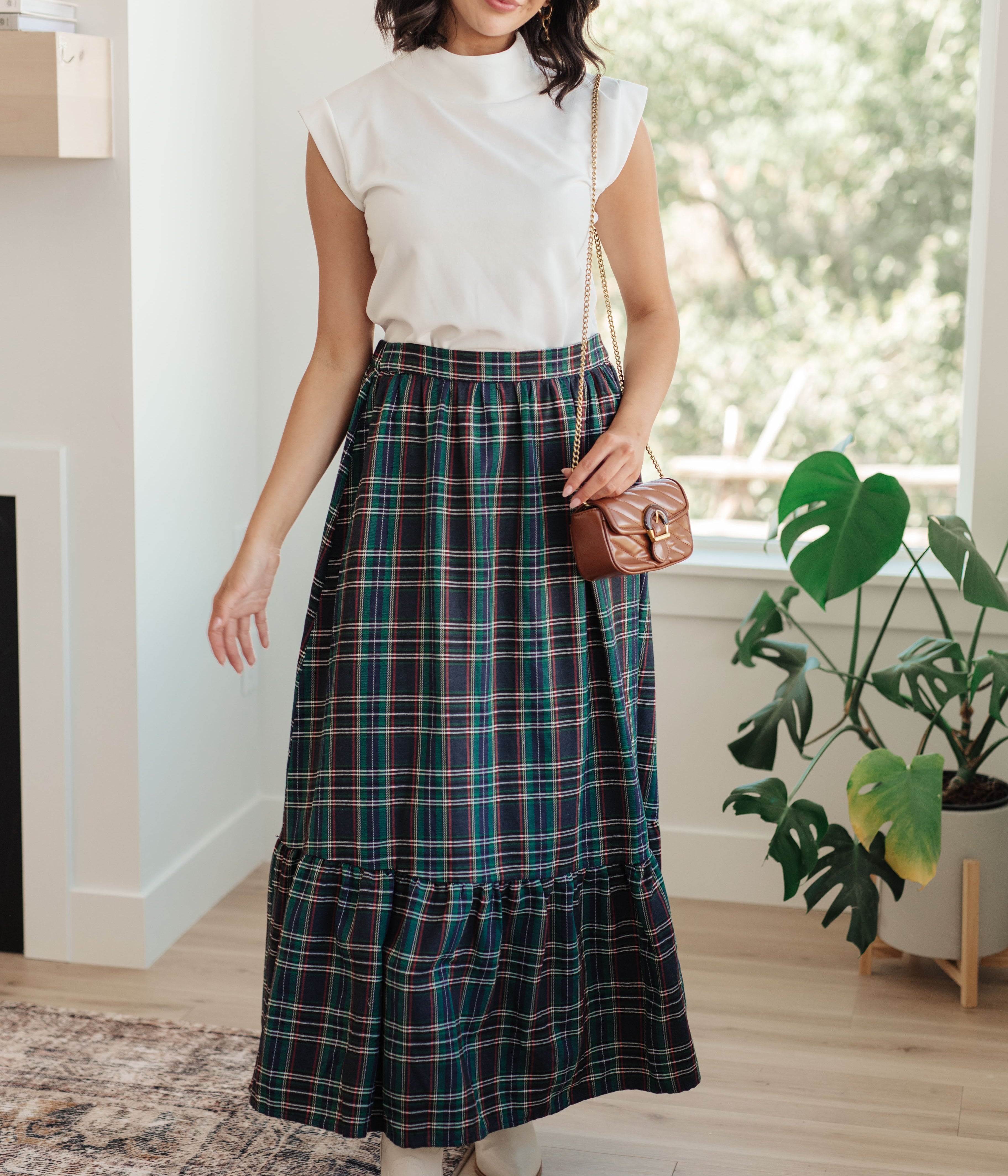 Plaid Perfection Maxi Skirt Bottoms Ave Shops- Tilden Co.