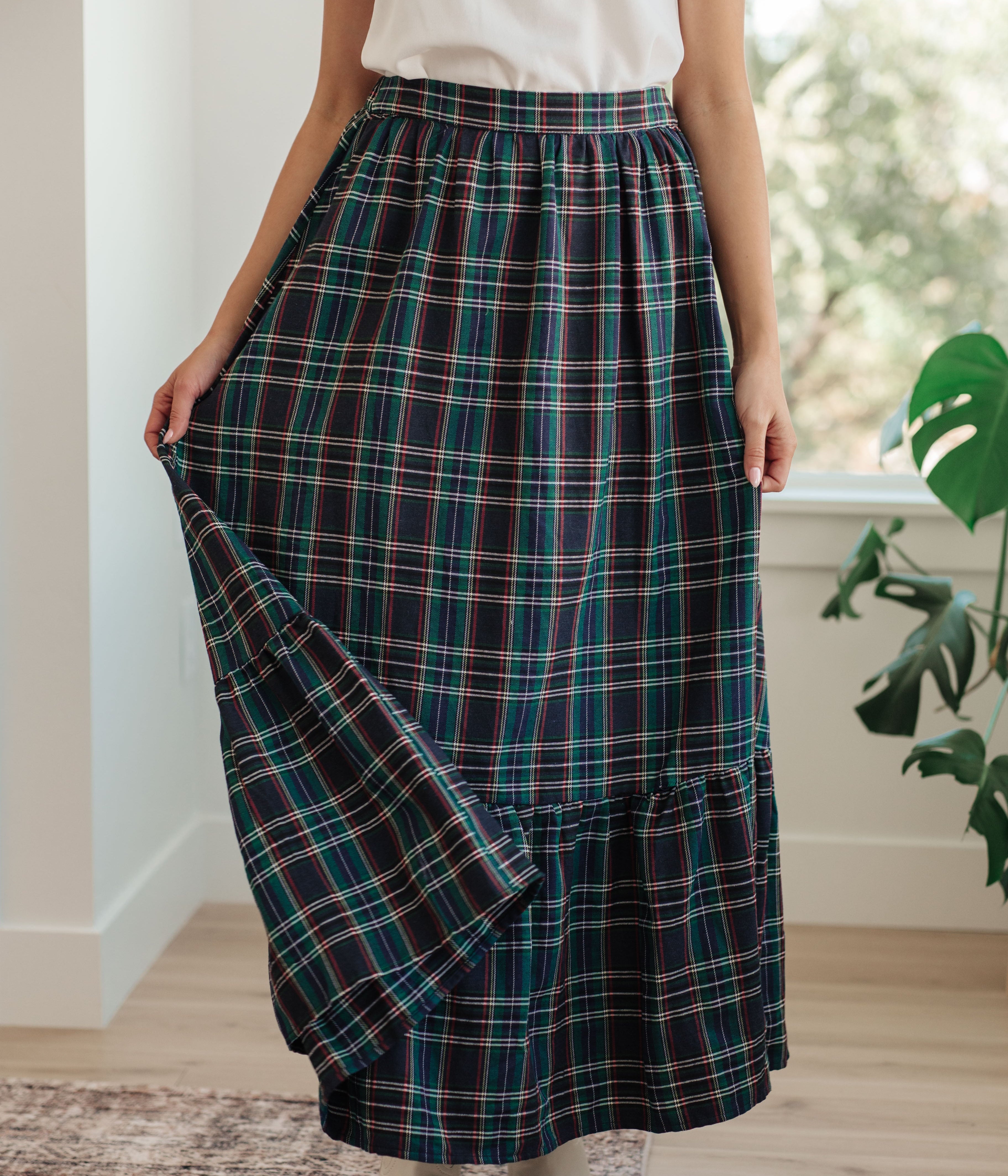 Plaid Perfection Maxi Skirt Bottoms Ave Shops- Tilden Co.