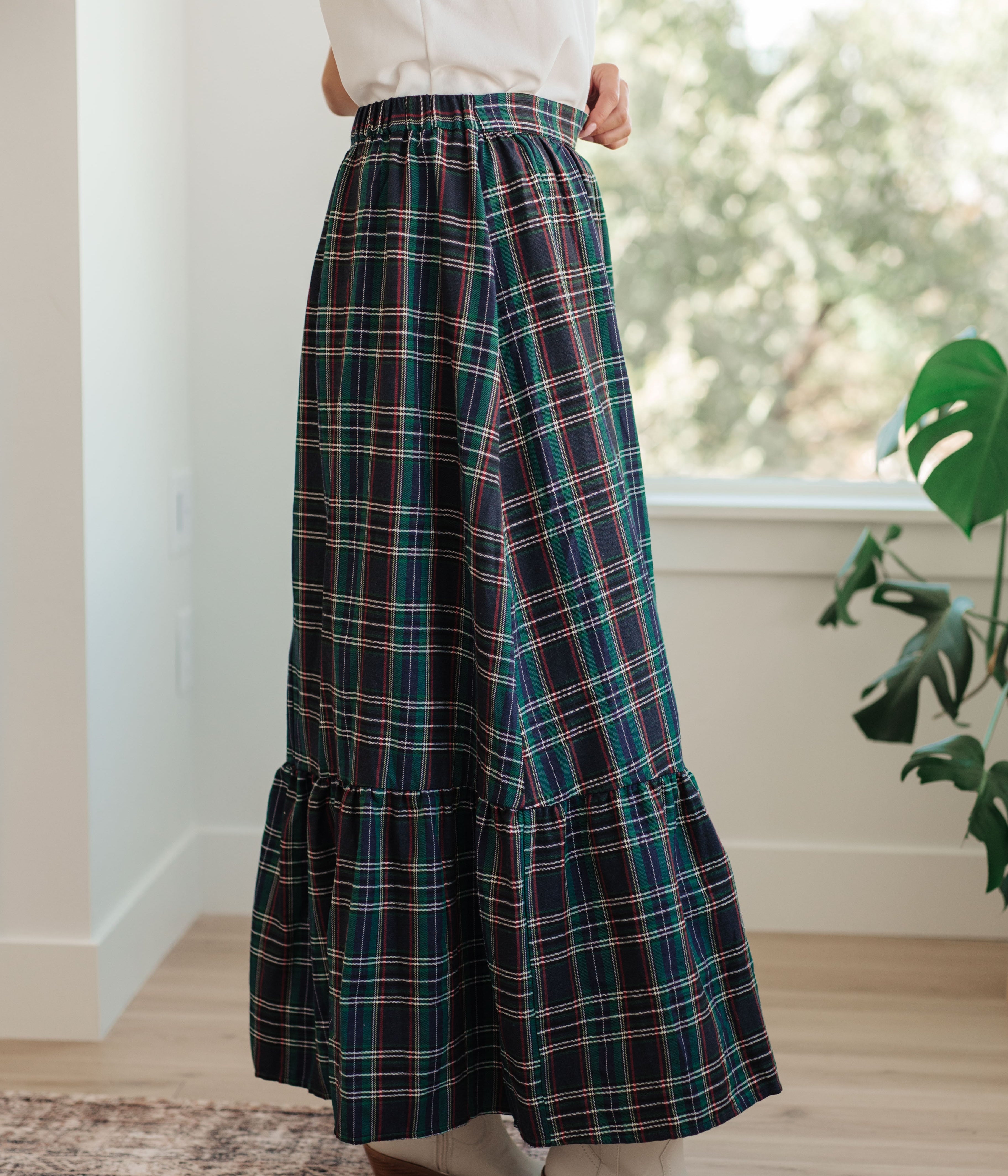 Plaid Perfection Maxi Skirt Bottoms Ave Shops- Tilden Co.