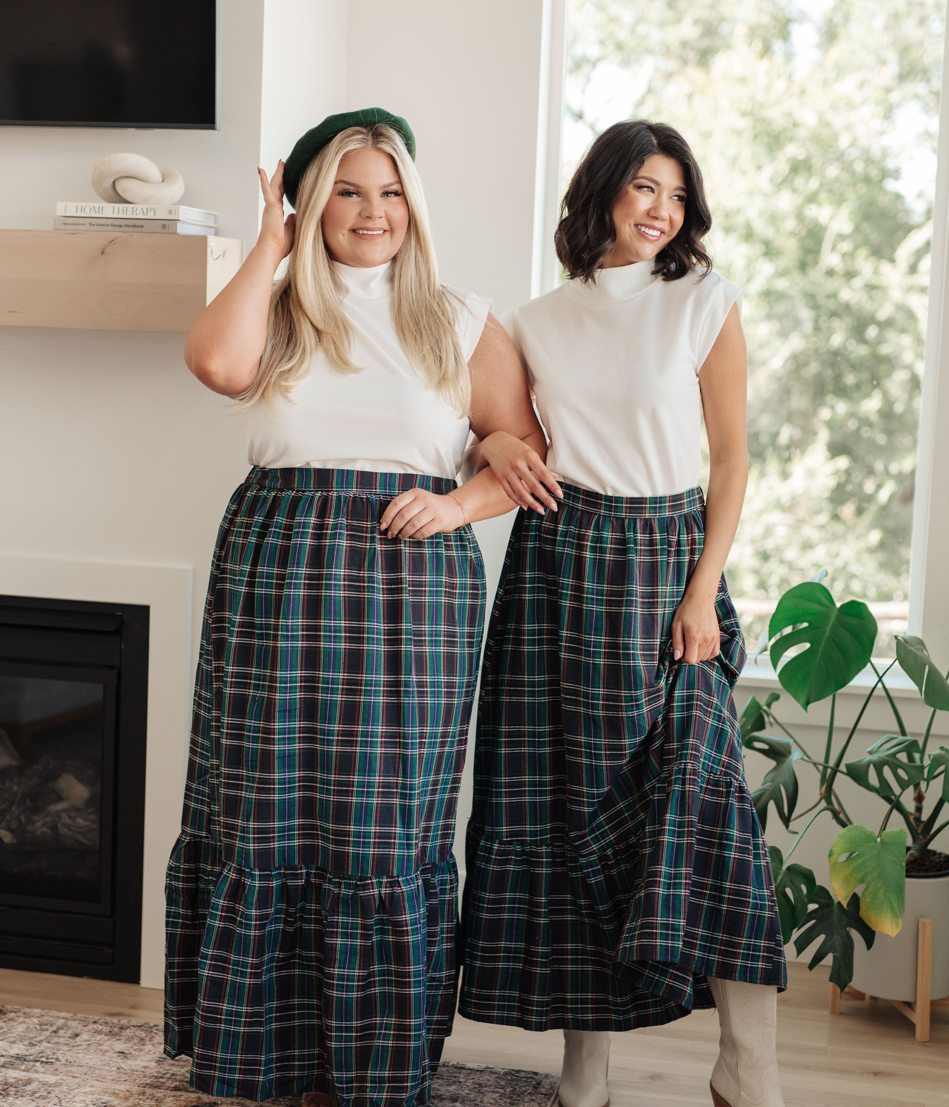 Plaid Perfection Maxi Skirt Bottoms Ave Shops- Tilden Co.