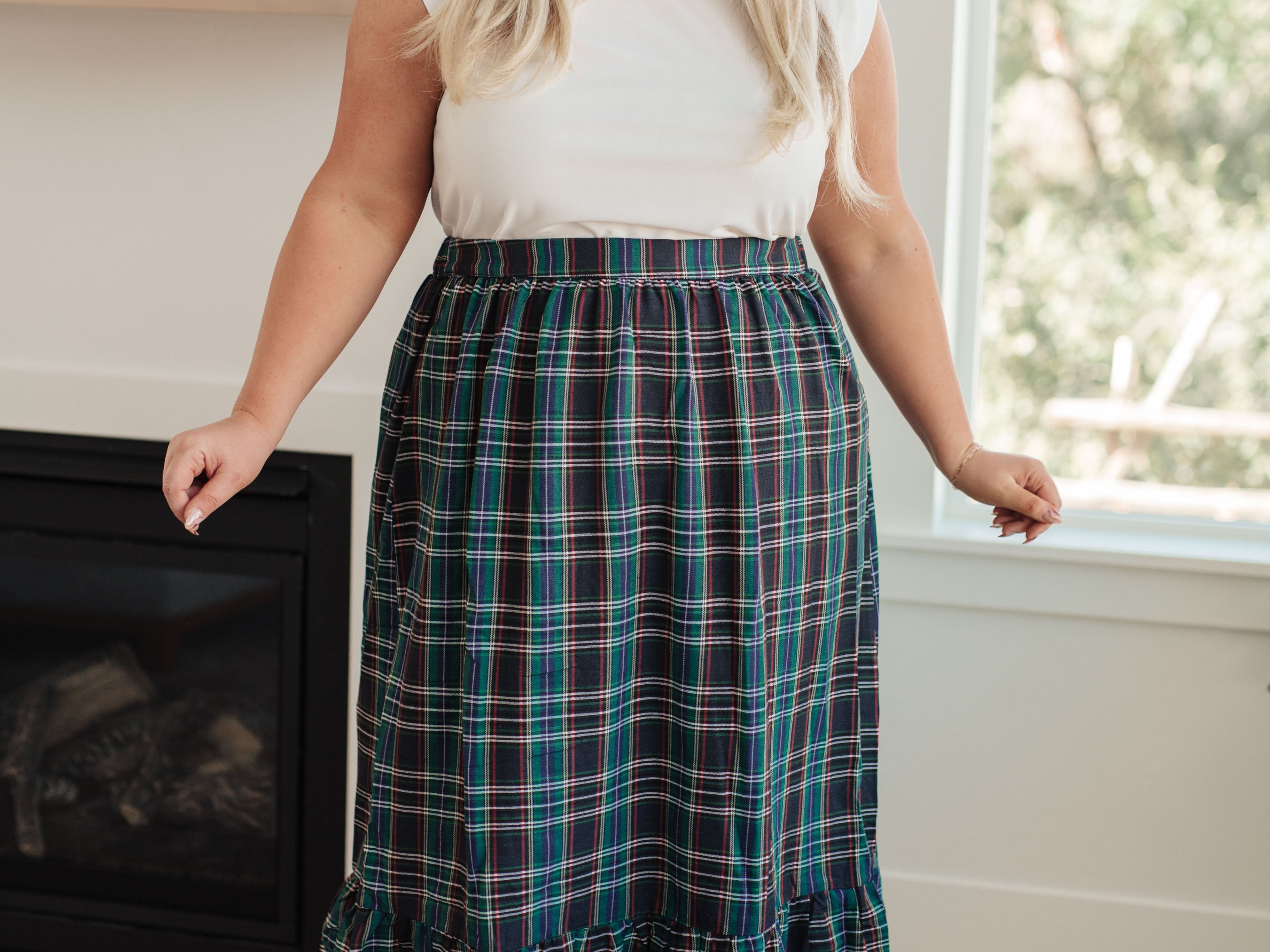 Plaid Perfection Maxi Skirt Bottoms Ave Shops- Tilden Co.