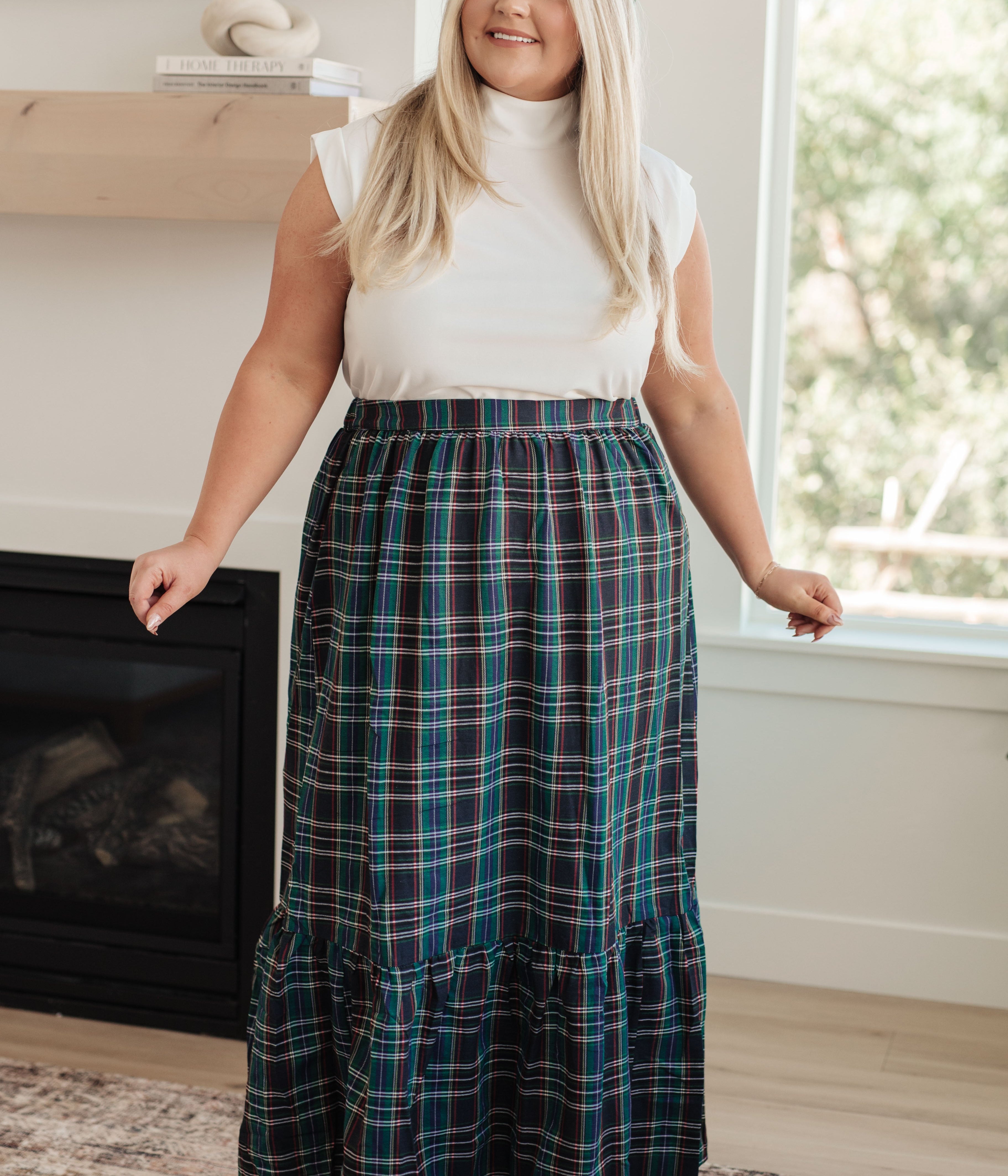 Plaid Perfection Maxi Skirt Bottoms Ave Shops- Tilden Co.