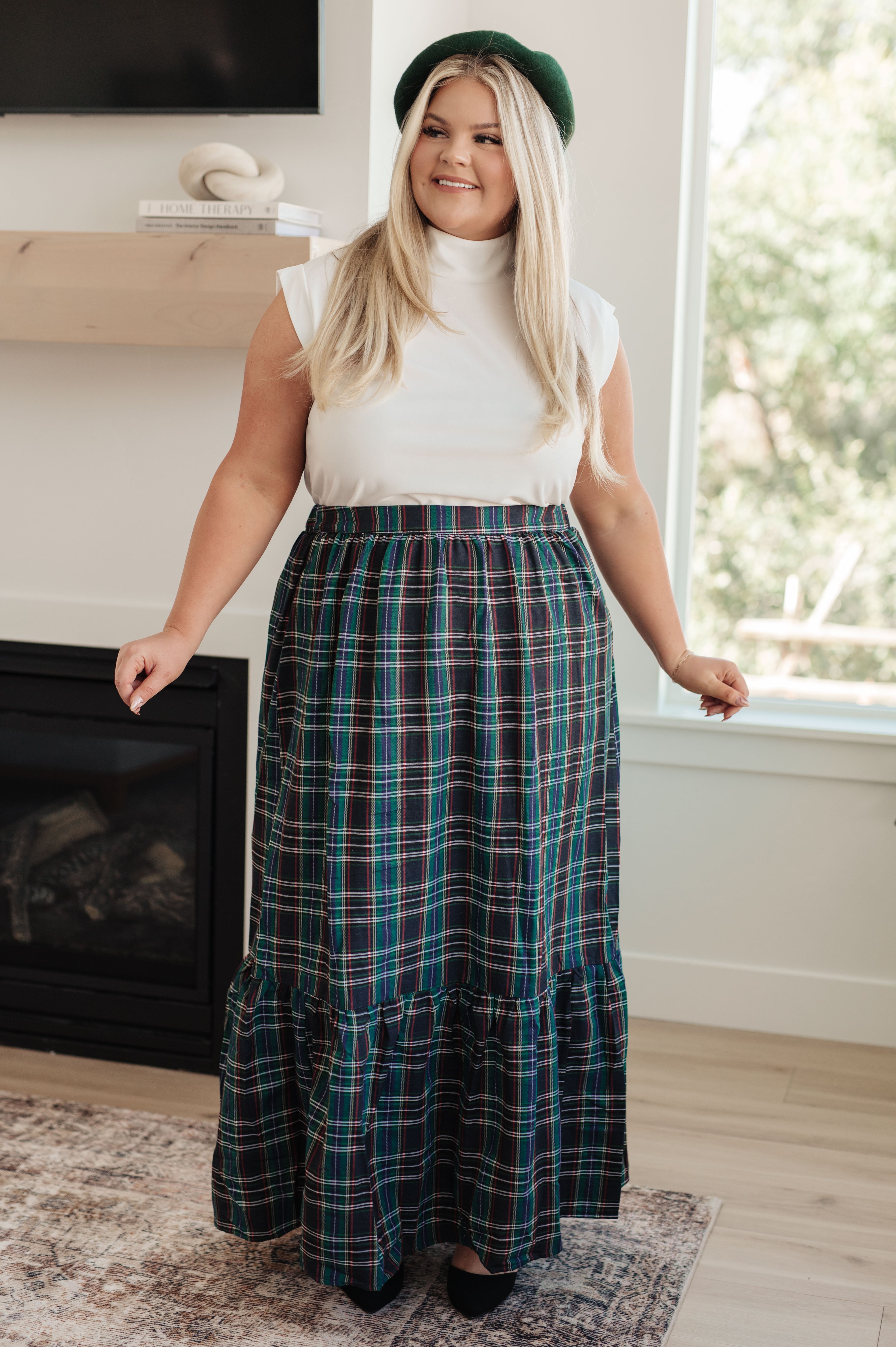 Plaid Perfection Maxi Skirt Bottoms Ave Shops- Tilden Co.
