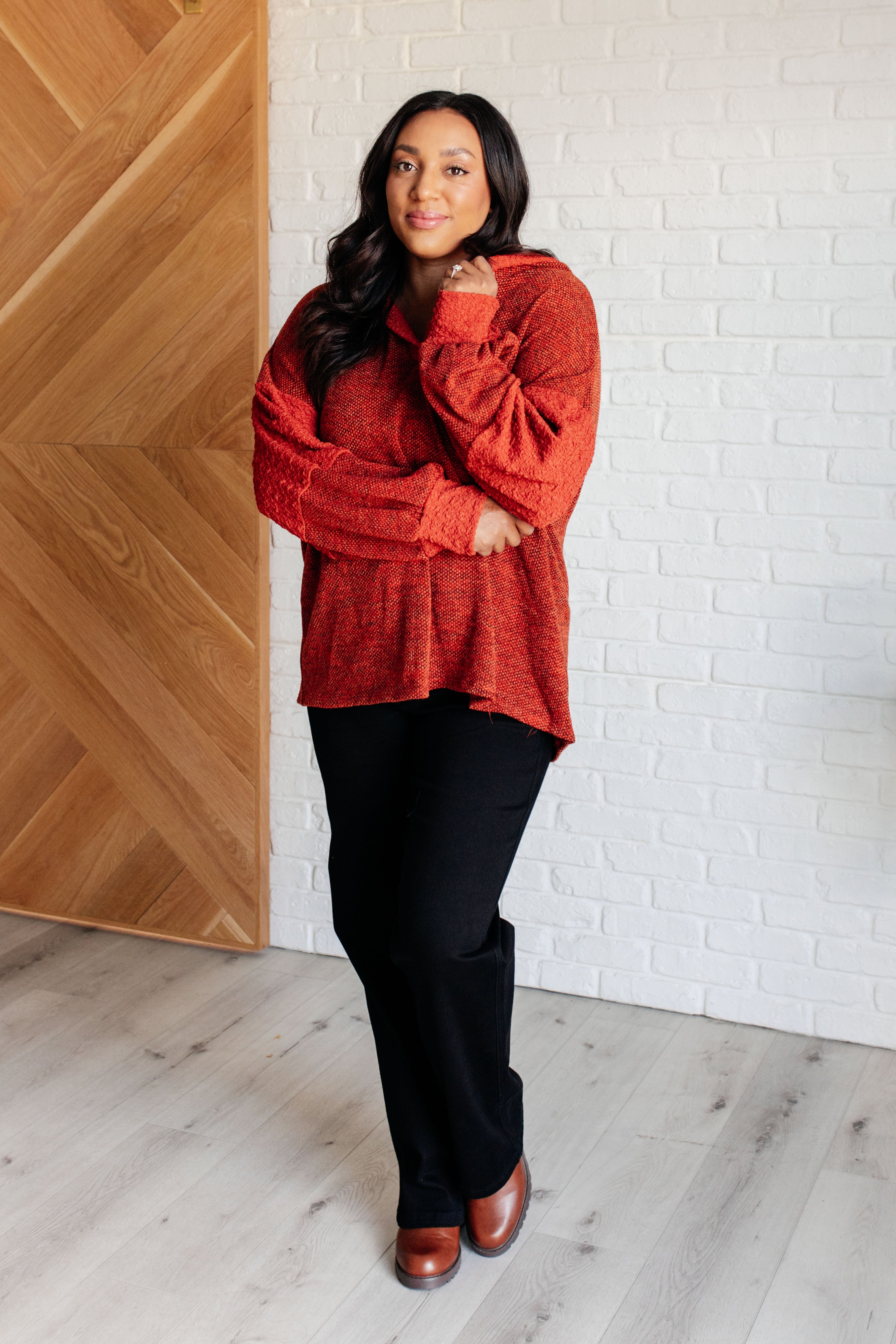 Planning Ahead Color Block Hoodie Tops Ave Shops- Tilden Co.