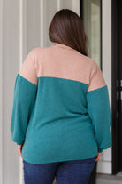 Retro and Ribbed Floral Color Block Top Tops Ave Shops- Tilden Co.