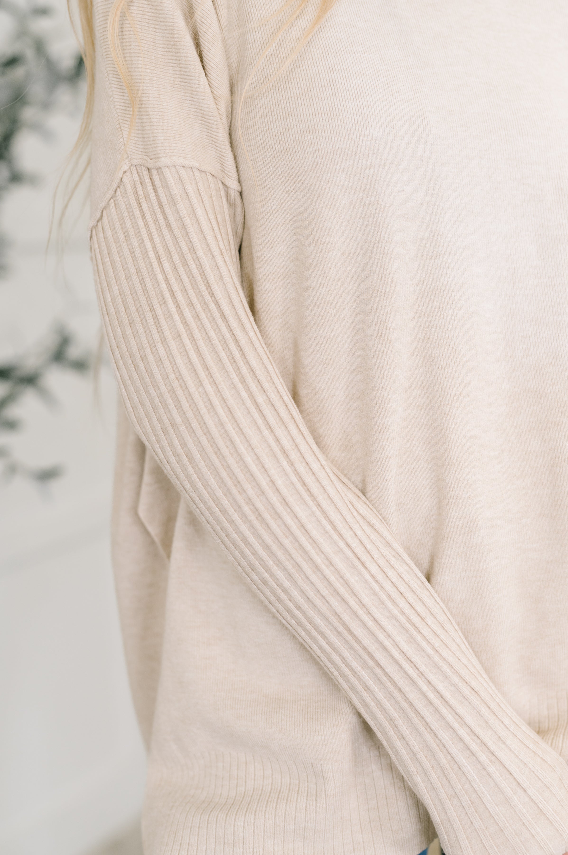 Running Late Hooded Long Sleeve in Beige Womens Ave Shops- Tilden Co.