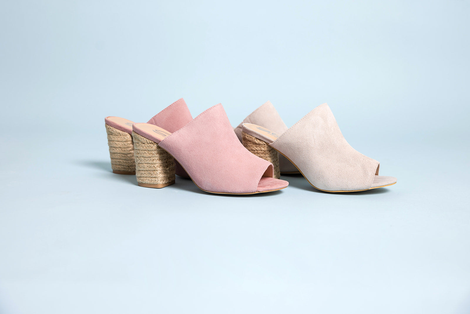 Helena Heeled Sandal in Blush Suede Shoes Ave Shops- Tilden Co.