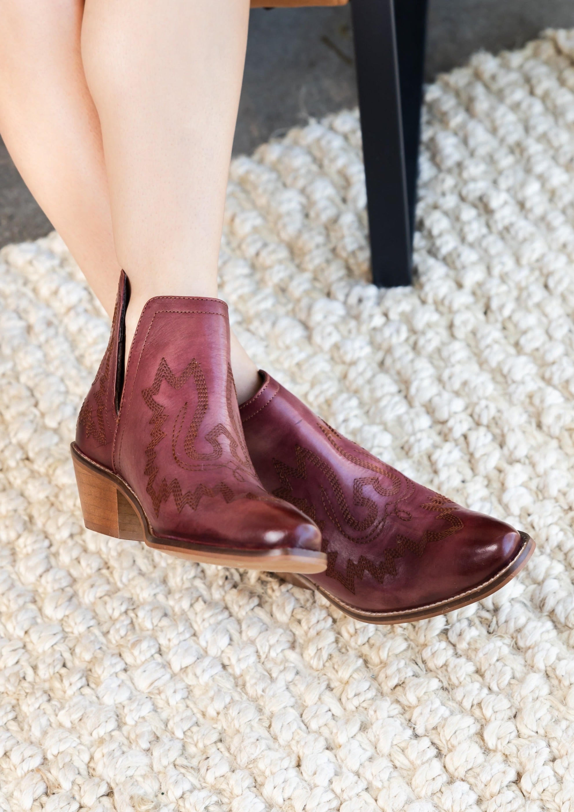 Kickin' Booties in Burgundy 110 Fashion Boots Naughty Monkey- Tilden Co.