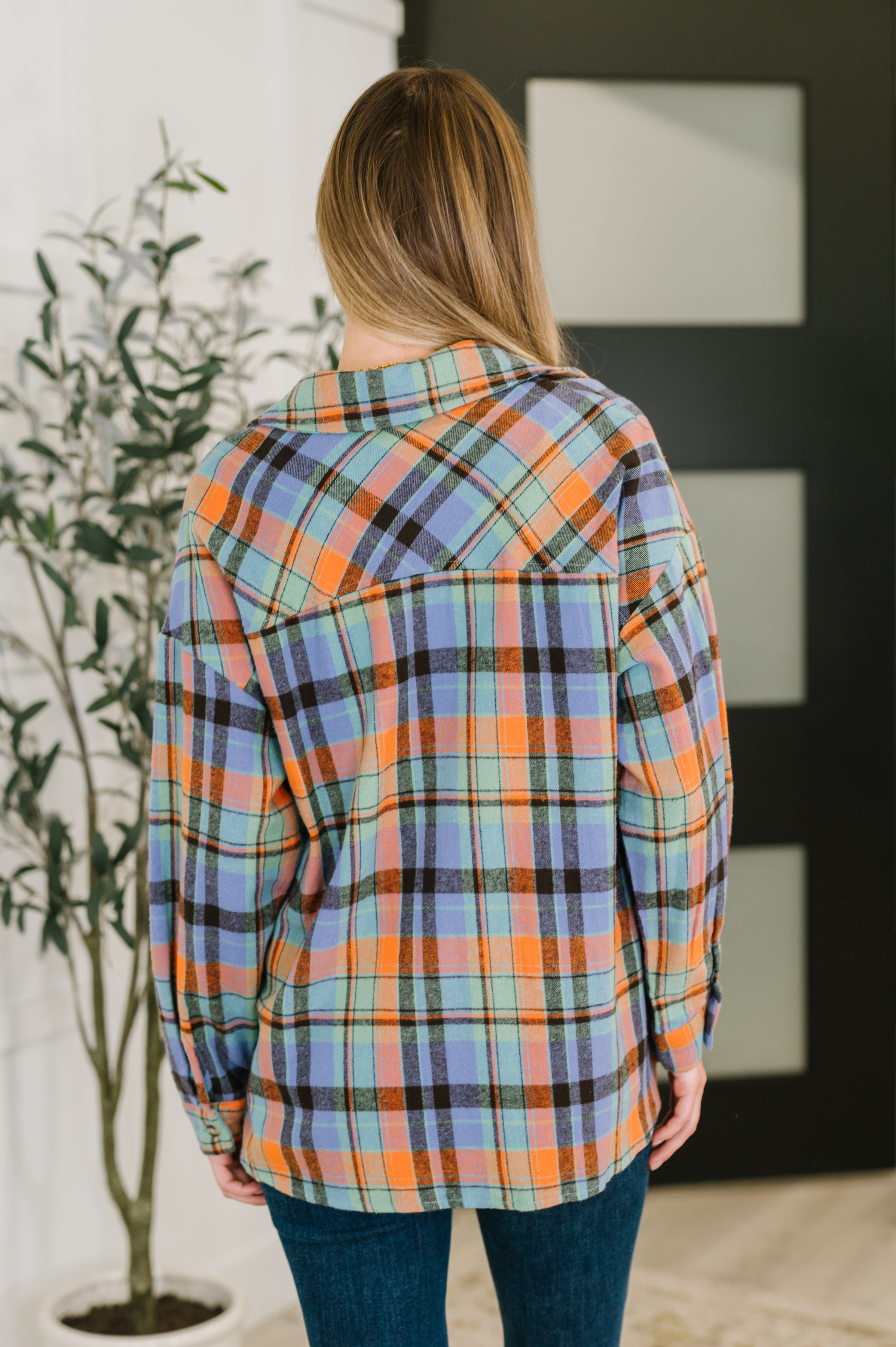 Rustic Rhythm Plaid Button Down Womens Ave Shops- Tilden Co.