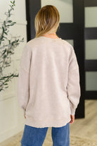 Safe and Secure Mineral Wash Pullover in Ash Mocha Womens Ave Shops- Tilden Co.