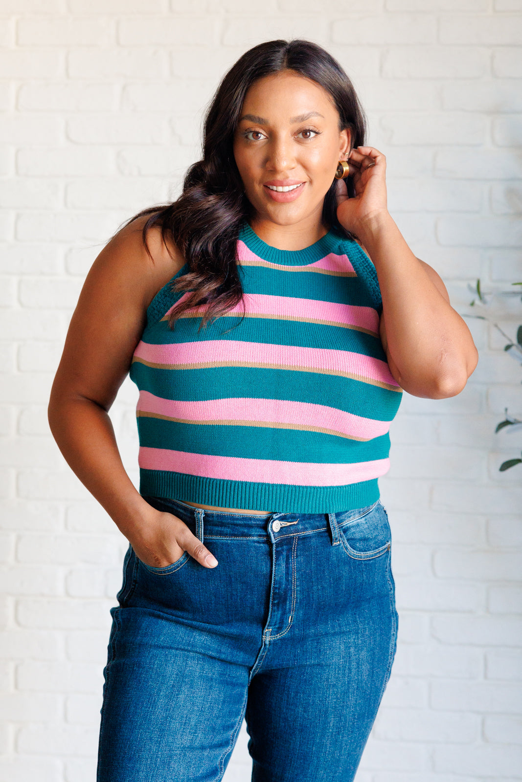 Scholarly Pursuits Knit Striped Tank Tops Ave Shops- Tilden Co.