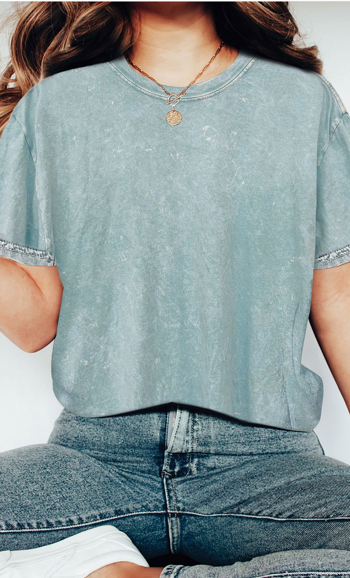Mineral Washed T-Shirt Blue Mint / Small Blue Mint Small Shirts & Tops Rustee Clothing- Tilden Co.