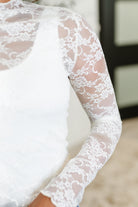 Sheer Intentions Lace Layering Top in Ivory Womens Ave Shops- Tilden Co.