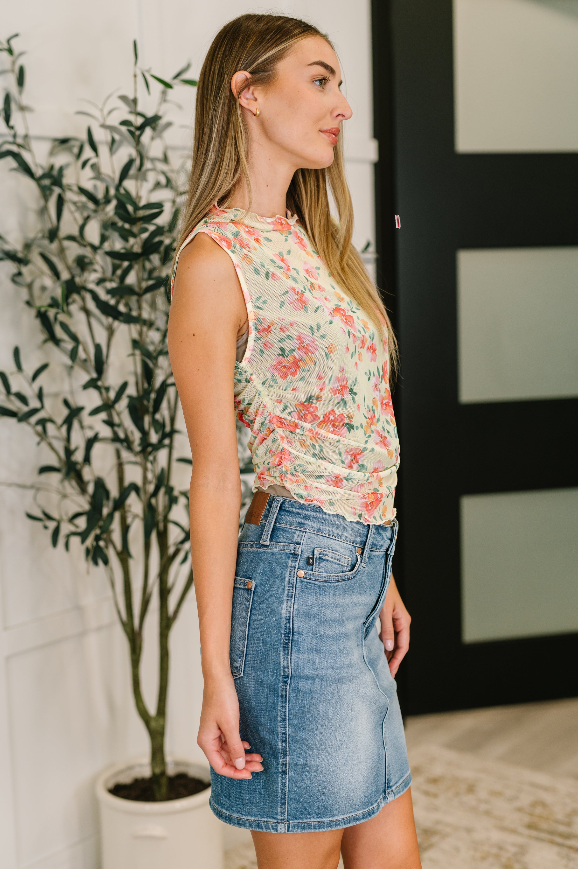 Snatched & Sassy Sheer Layering Top in Chartreuse Womens Ave Shops- Tilden Co.