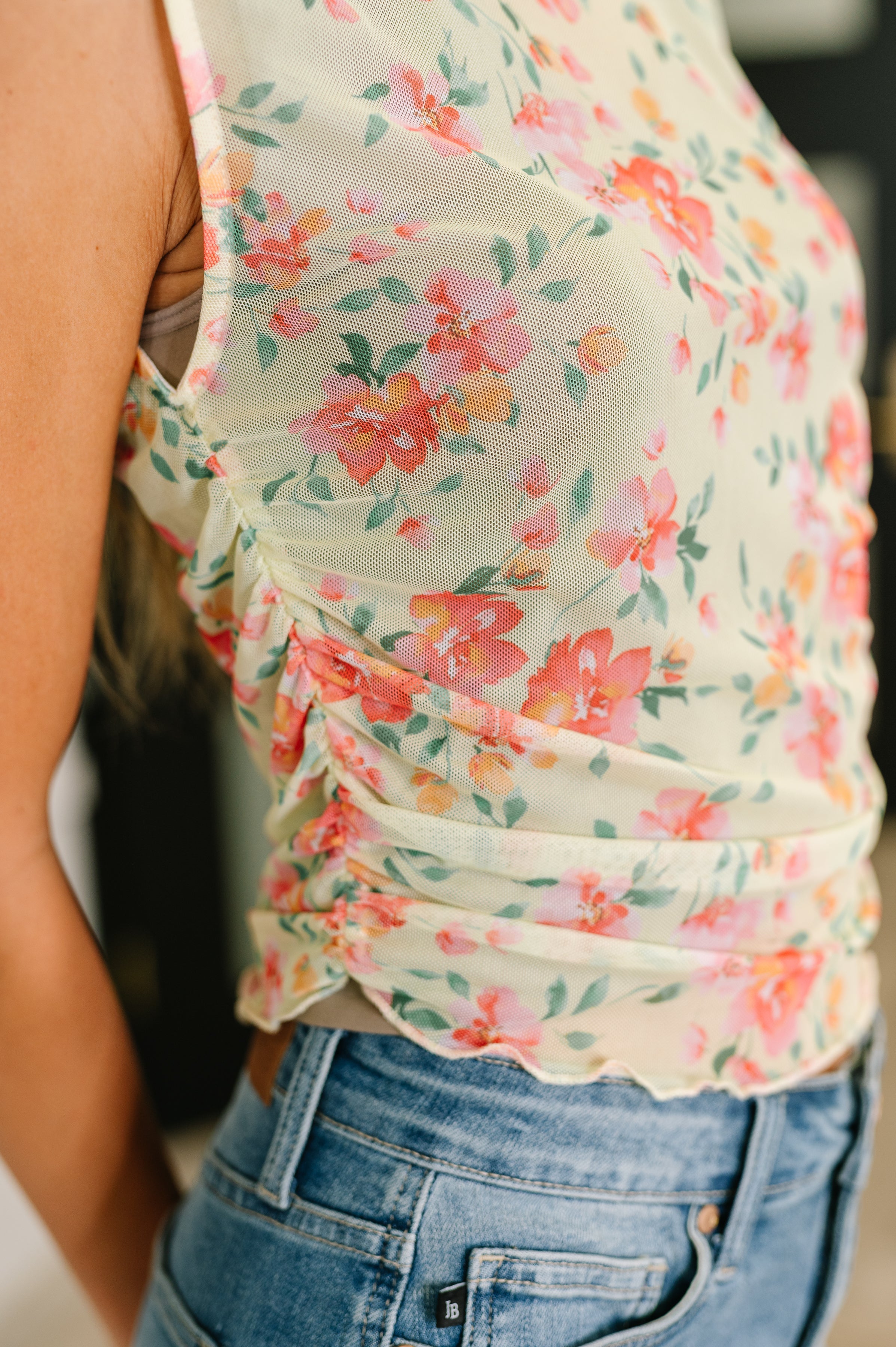 Snatched & Sassy Sheer Layering Top in Chartreuse Womens Ave Shops- Tilden Co.