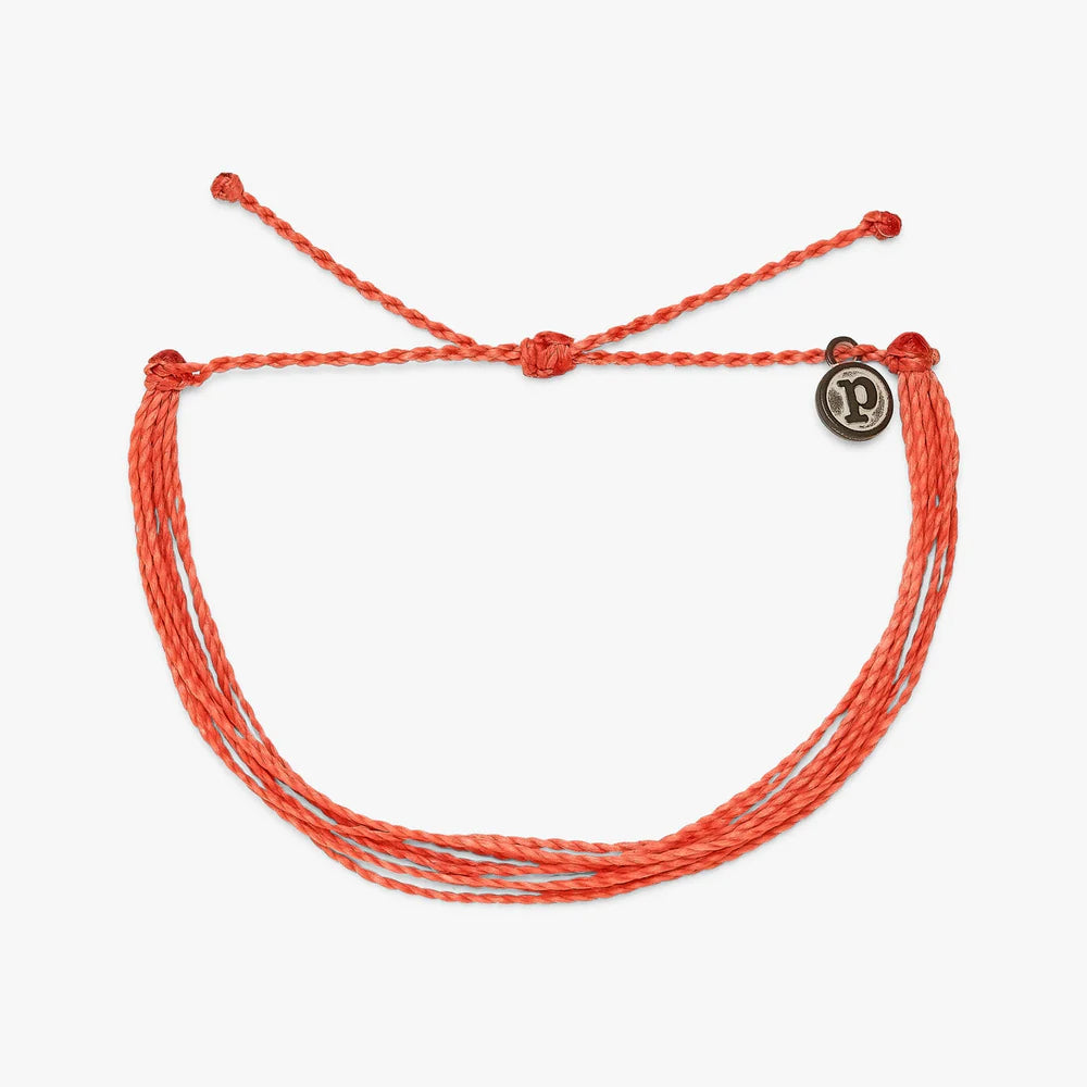 Pura Vida Solid Original Bracelet Solid Coral Solid Coral   Pura Vida- Tilden Co.