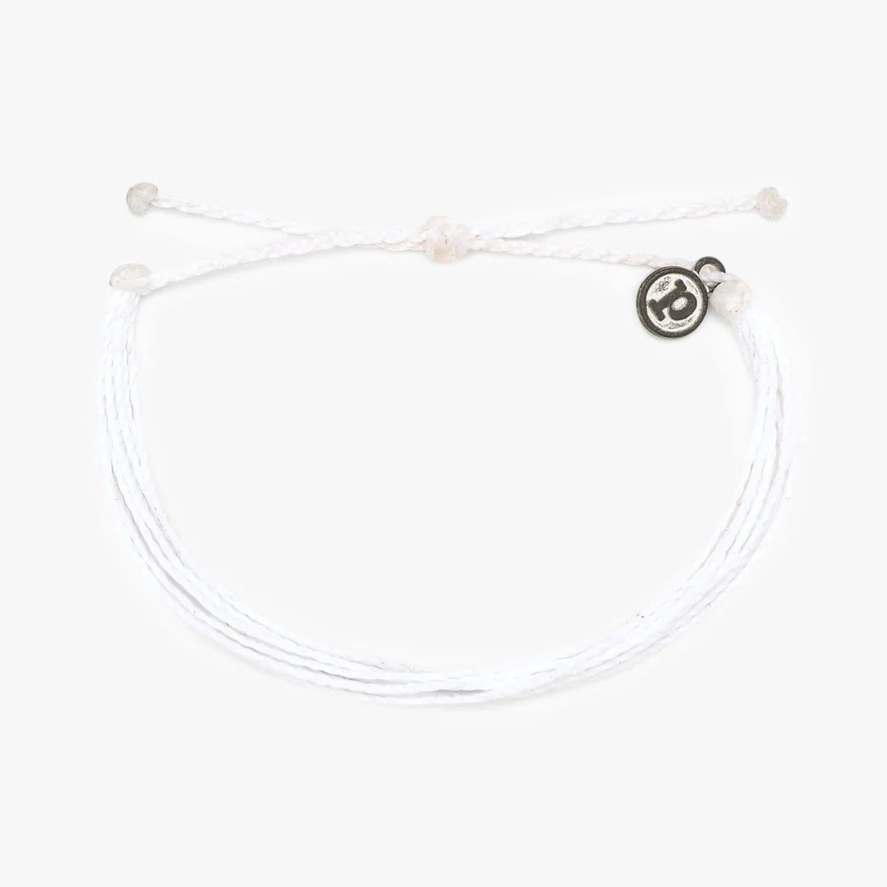 Pura Vida Solid Original Bracelet Solid White Solid White   Pura Vida- Tilden Co.
