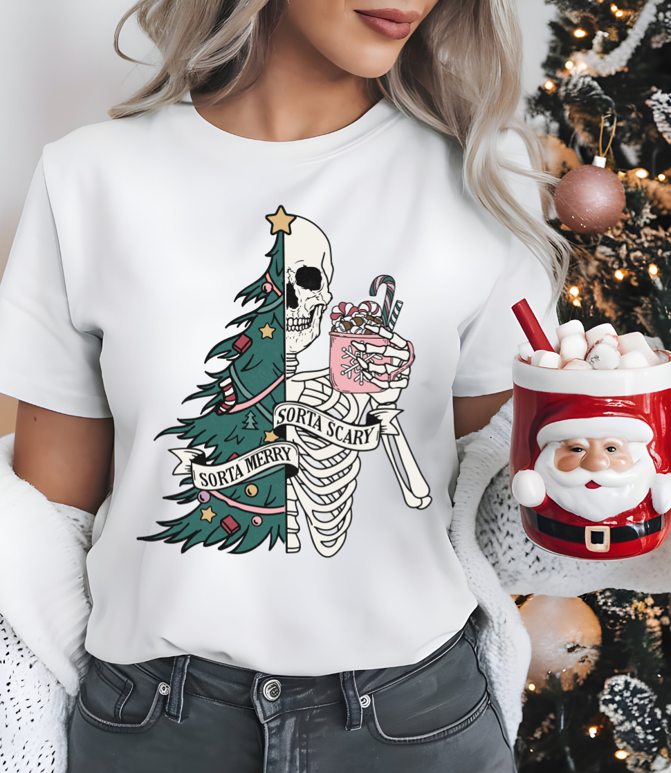 Sorta Merry Graphic Tee and Sweatshirt Womens Ave Shops- Tilden Co.