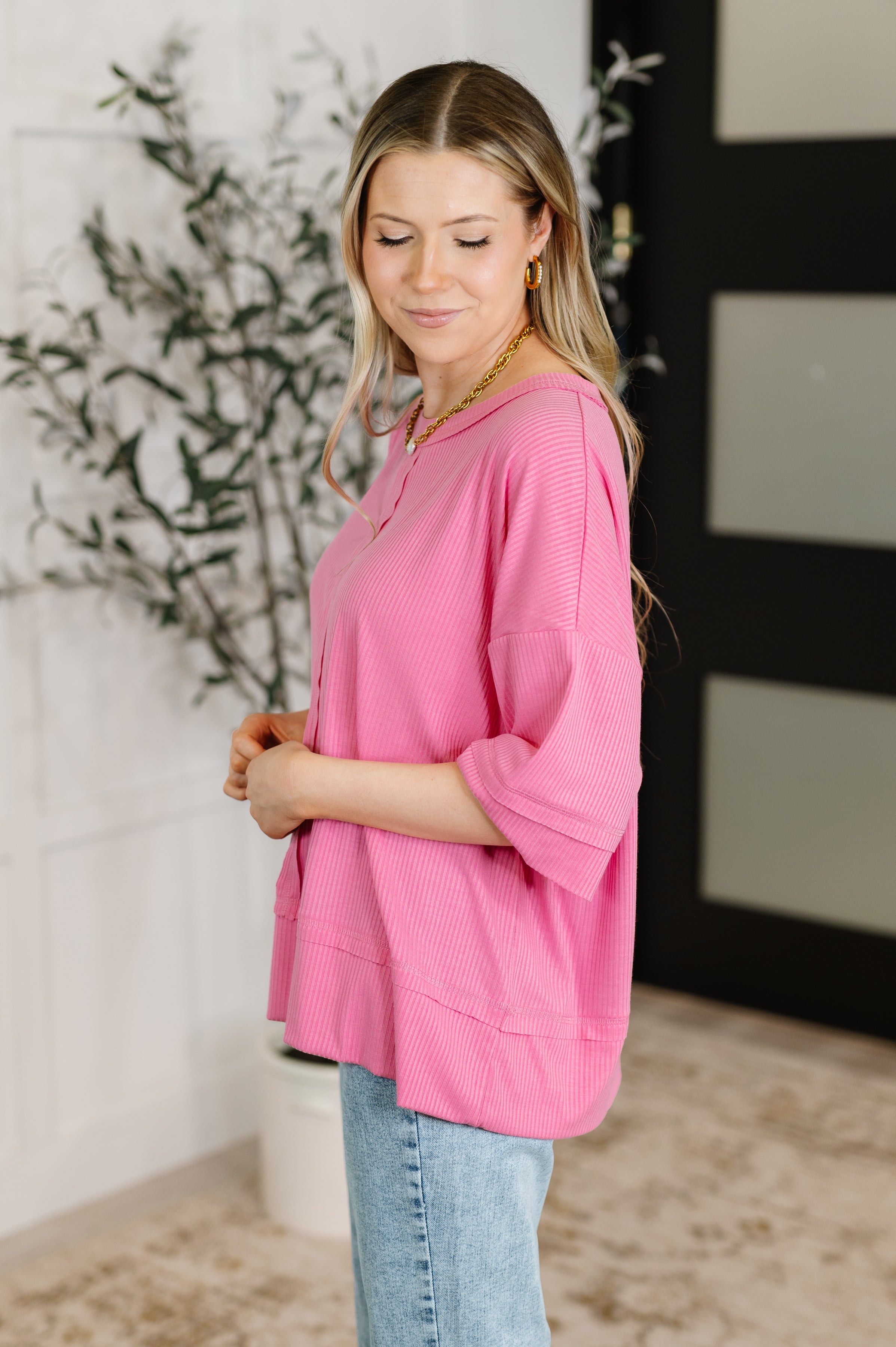 Stay On Top Relaxed Tee in Candy Pink Womens Ave Shops- Tilden Co.