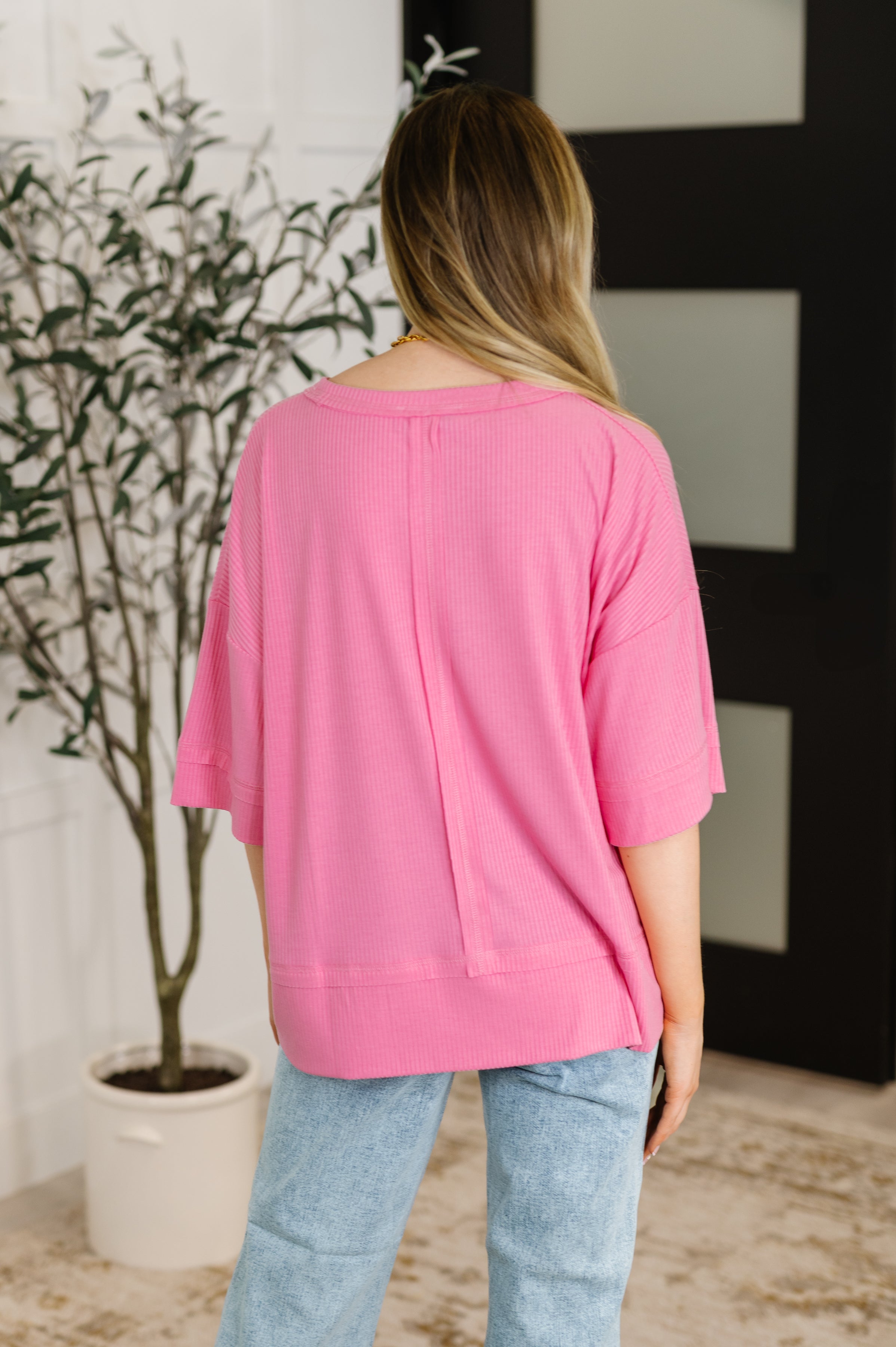 Stay On Top Relaxed Tee in Candy Pink Womens Ave Shops- Tilden Co.