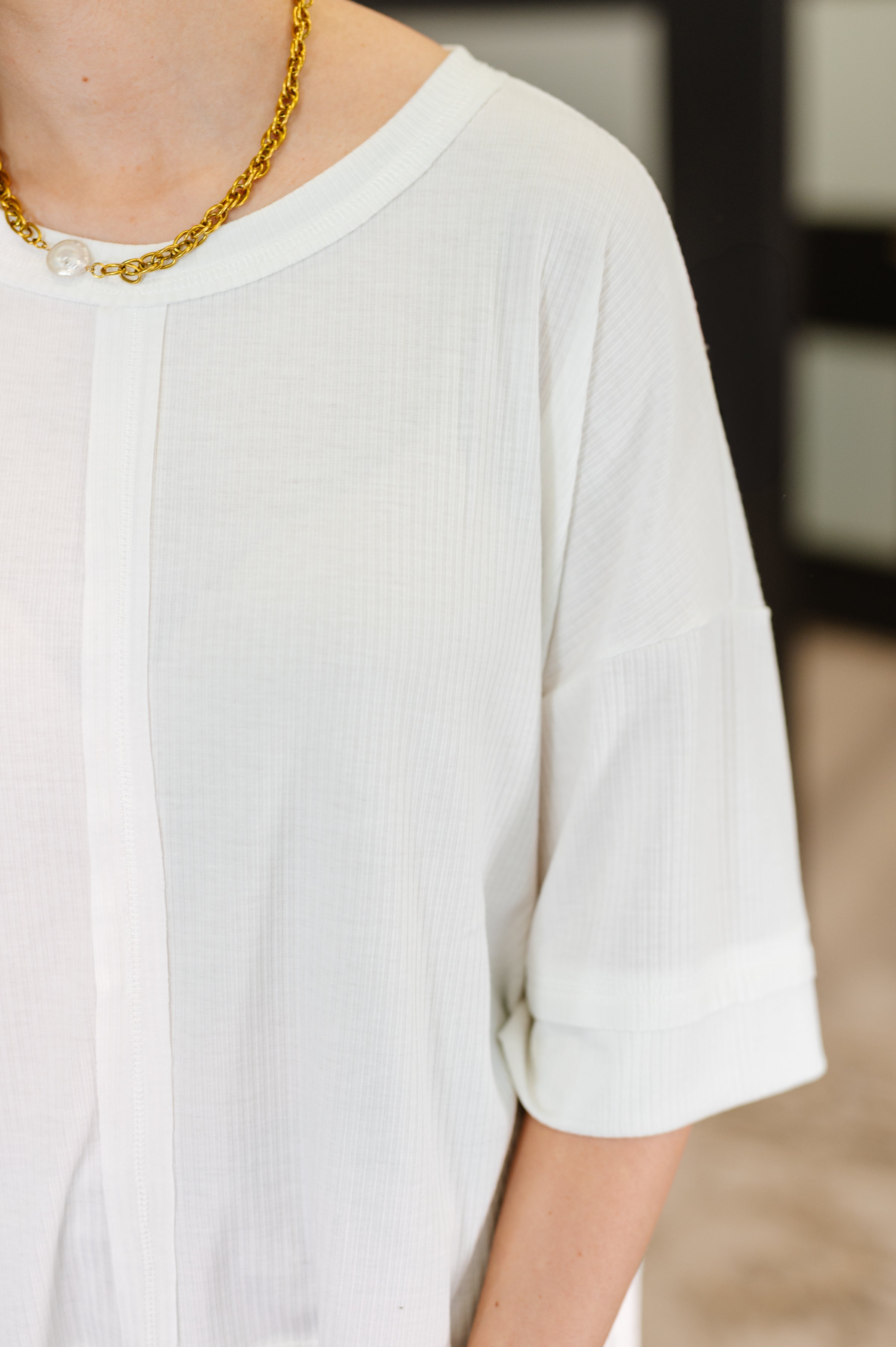 Stay On Top Relaxed Tee in Off White Womens Ave Shops- Tilden Co.