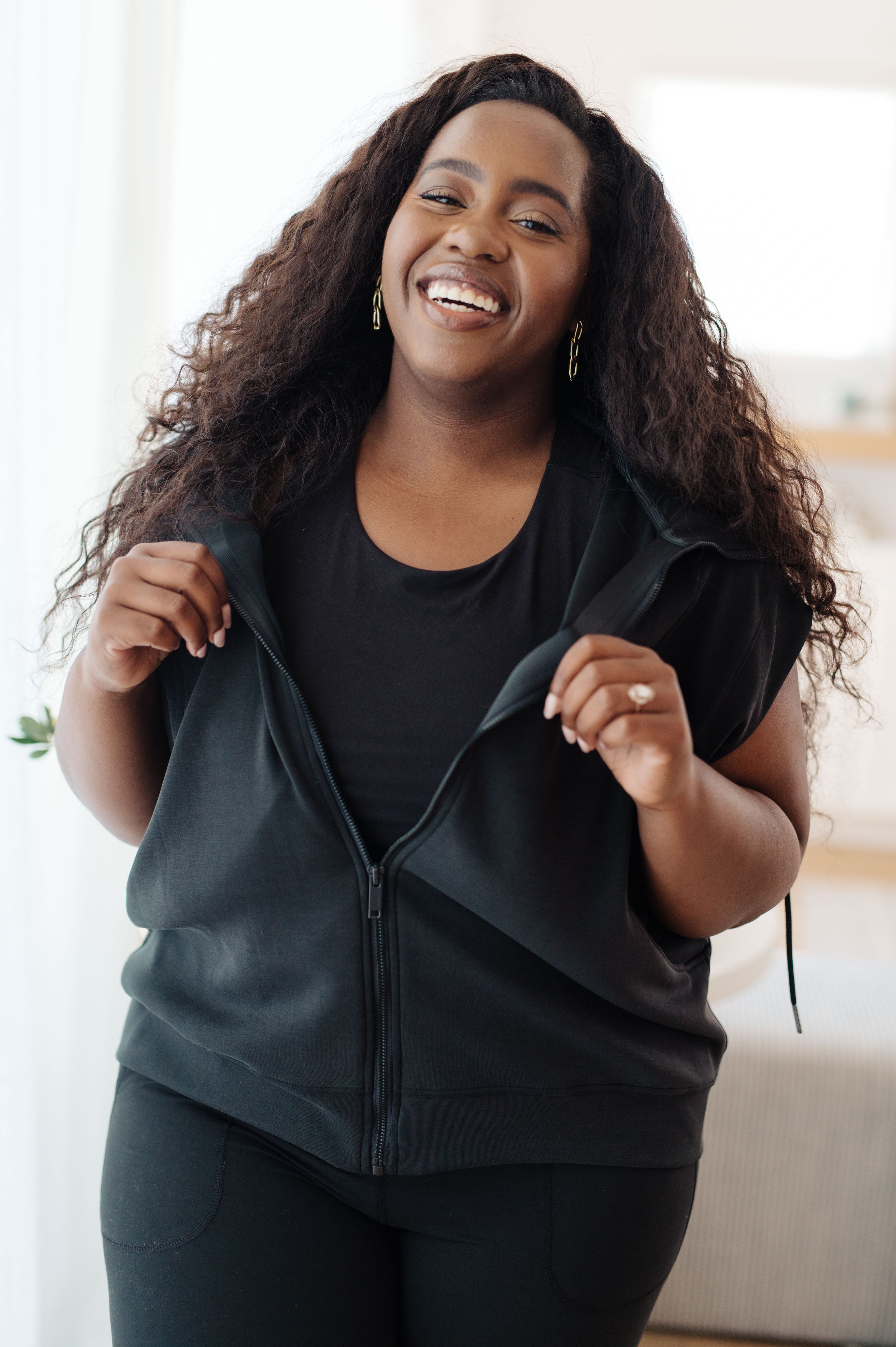 Still Moving Sleeveless Hoodie Tops Ave Shops- Tilden Co.