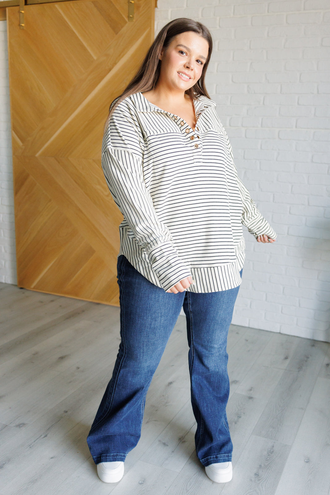 Striped Serendipity Pullover Tops Ave Shops- Tilden Co.