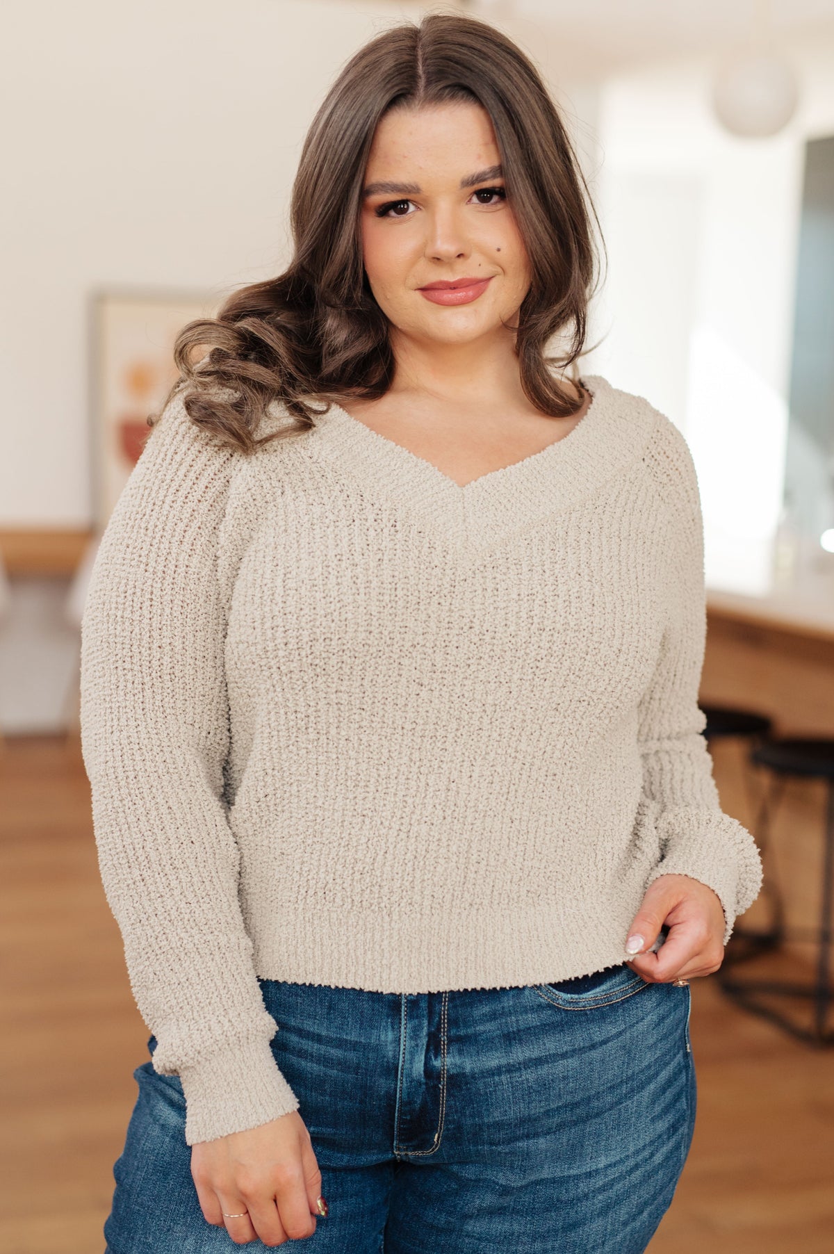 Stuck In The Moment V-Neck Sweater Tops Ave Shops- Tilden Co.