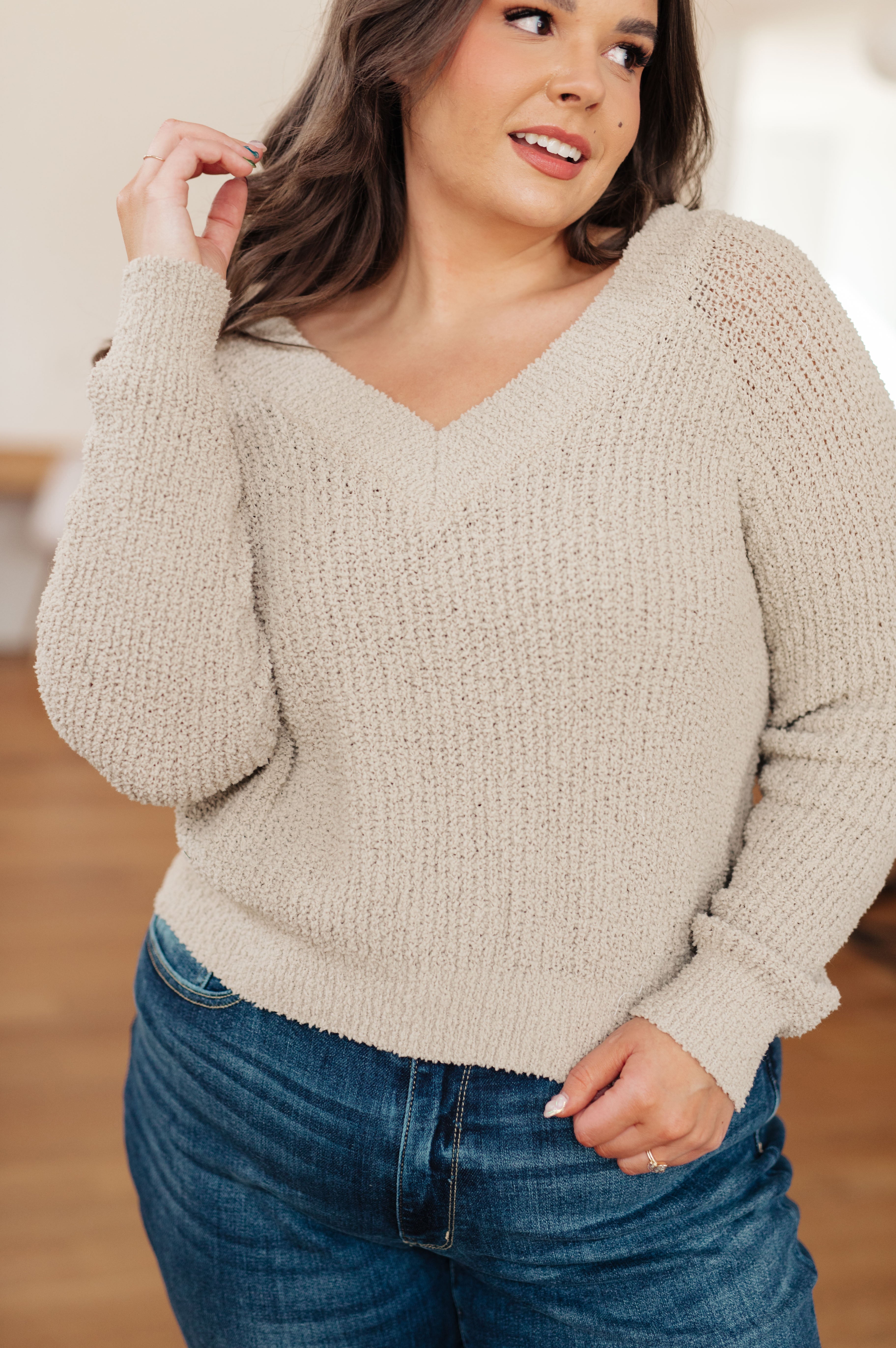 Stuck In The Moment V-Neck Sweater Tops Ave Shops- Tilden Co.