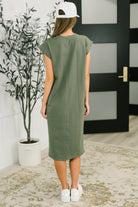 Sweet Like That Casual Dress in Light Olive Womens Ave Shops- Tilden Co.