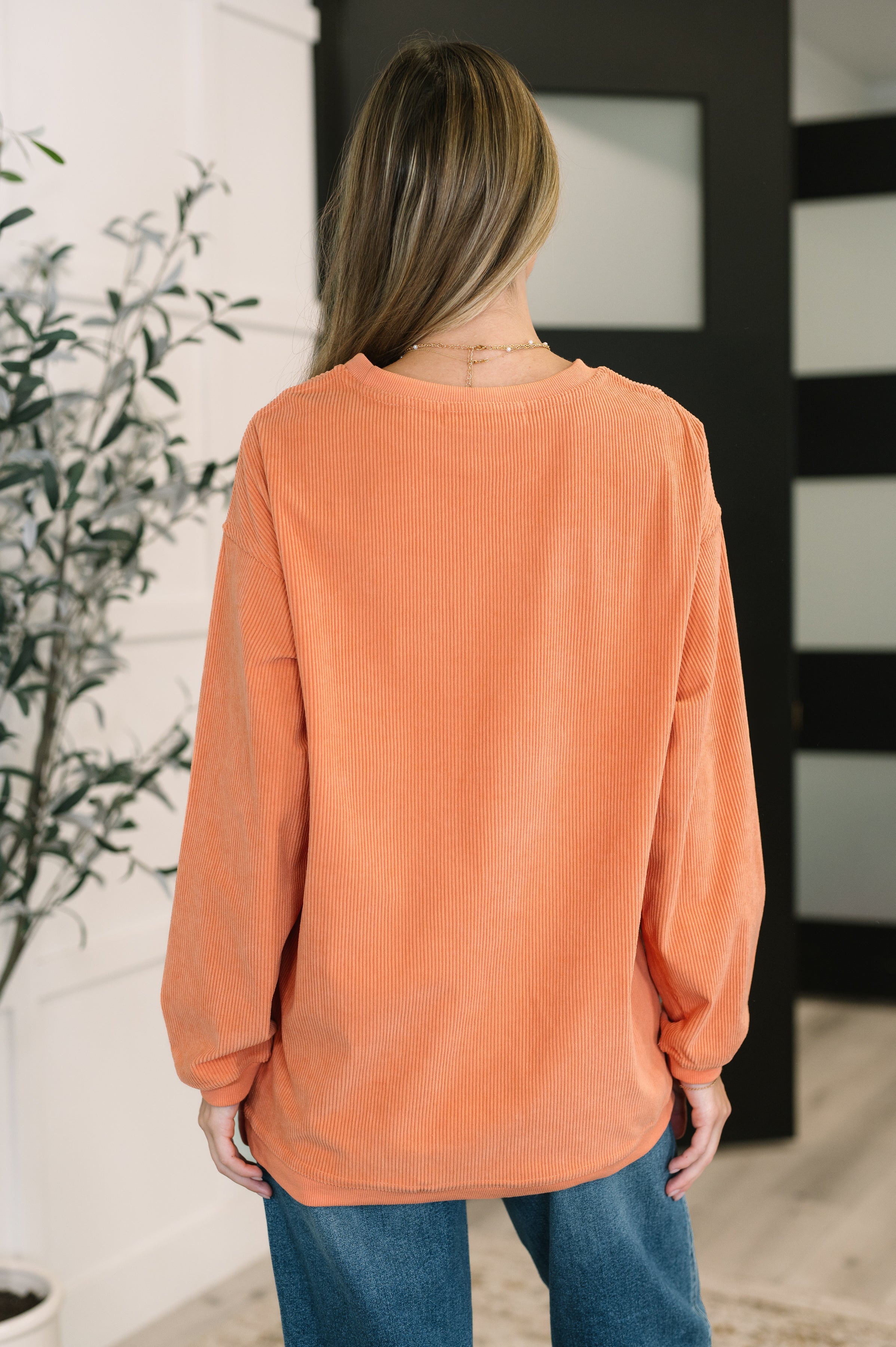 Taking A Drive Oversized Corded Sweatshirt Womens Ave Shops- Tilden Co.
