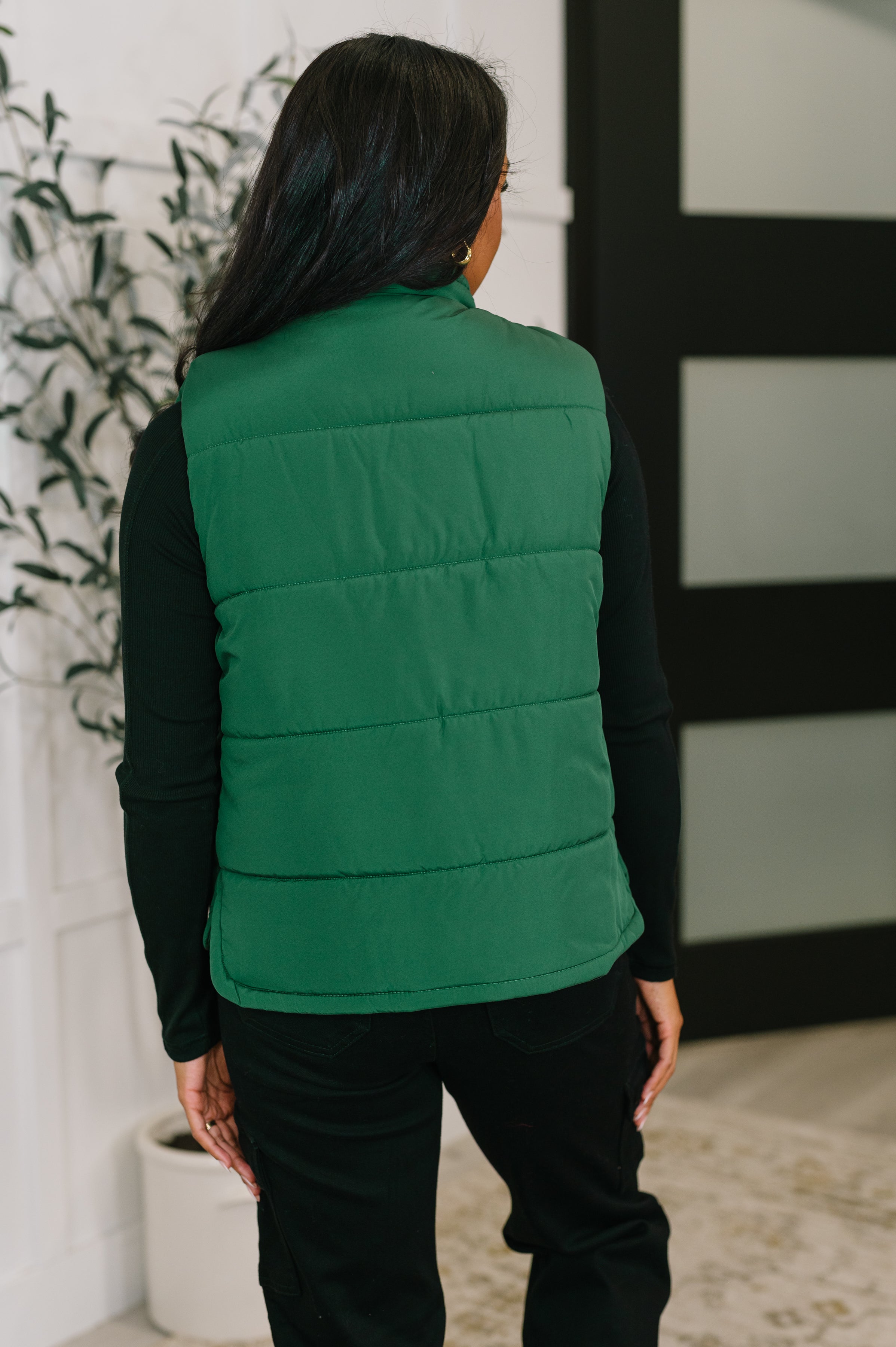 That's What I'm Talkin' About Puffer Vest in Hunter Green Womens Ave Shops- Tilden Co.