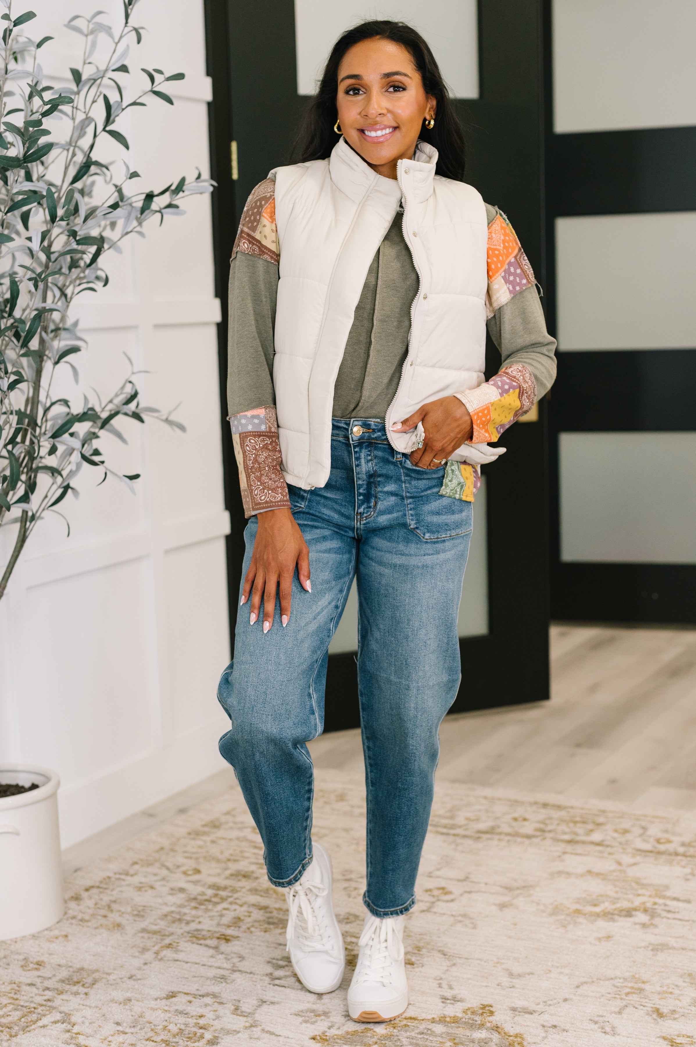 That's What I'm Talkin' About Puffer Vest in Sand Beige Womens Ave Shops- Tilden Co.