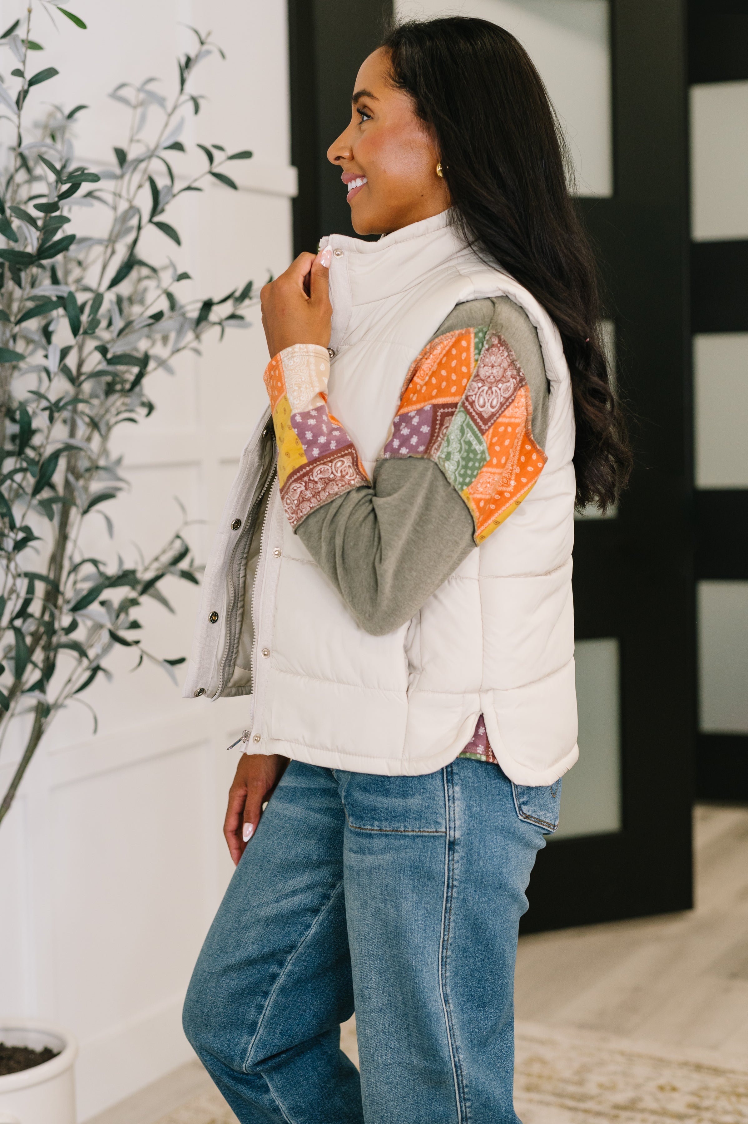 That's What I'm Talkin' About Puffer Vest in Sand Beige Womens Ave Shops- Tilden Co.