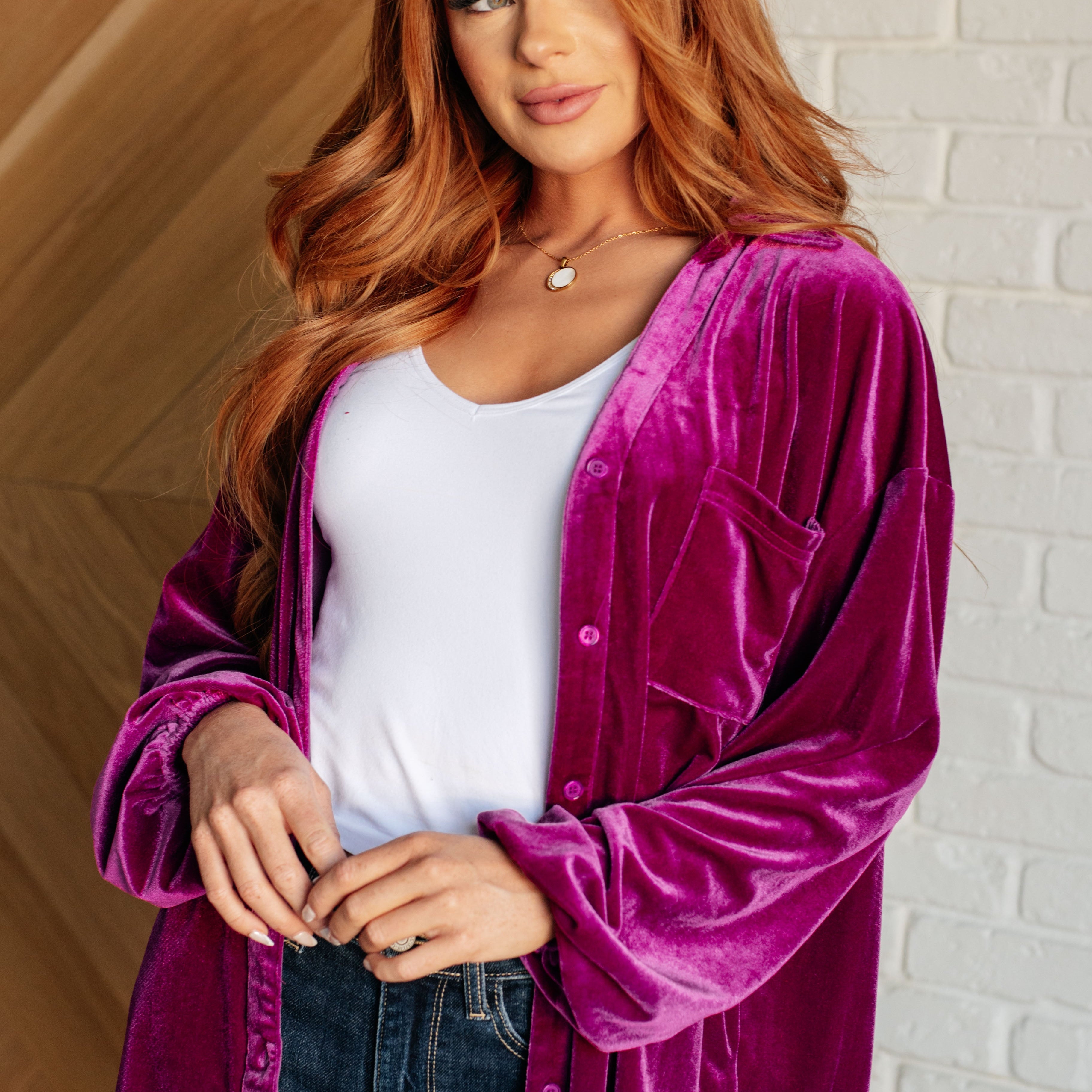 The Best Policy Velvet Balloon Sleeve Top Tops Ave Shops- Tilden Co.