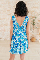 The Sun's Been Quite Kind V-Neck Dress in Blue Dresses Ave Shops- Tilden Co.